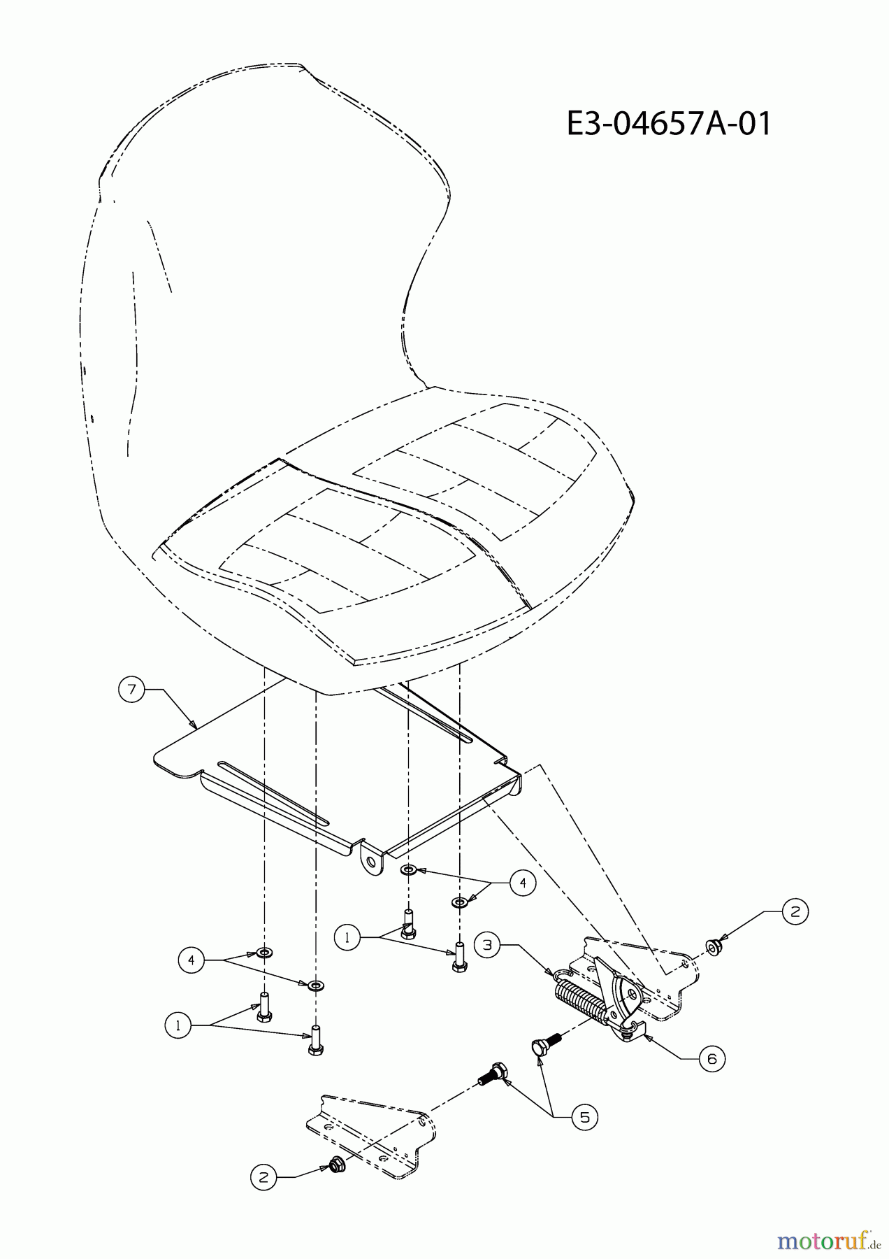 Staub Rasentraktoren SAEL 108/22 HK 13AF79KG632  (2009) Sitzträger