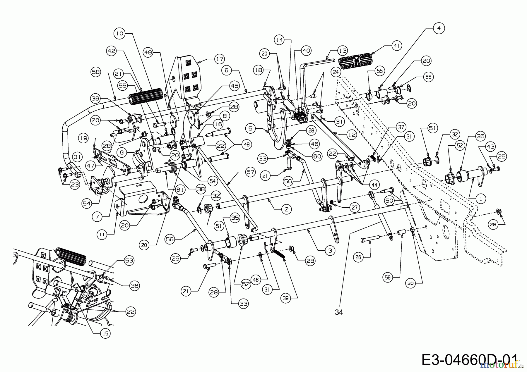  Gutbrod Zero Turn GLX 122 FH 17BT4BFY690  (2011) Pedale