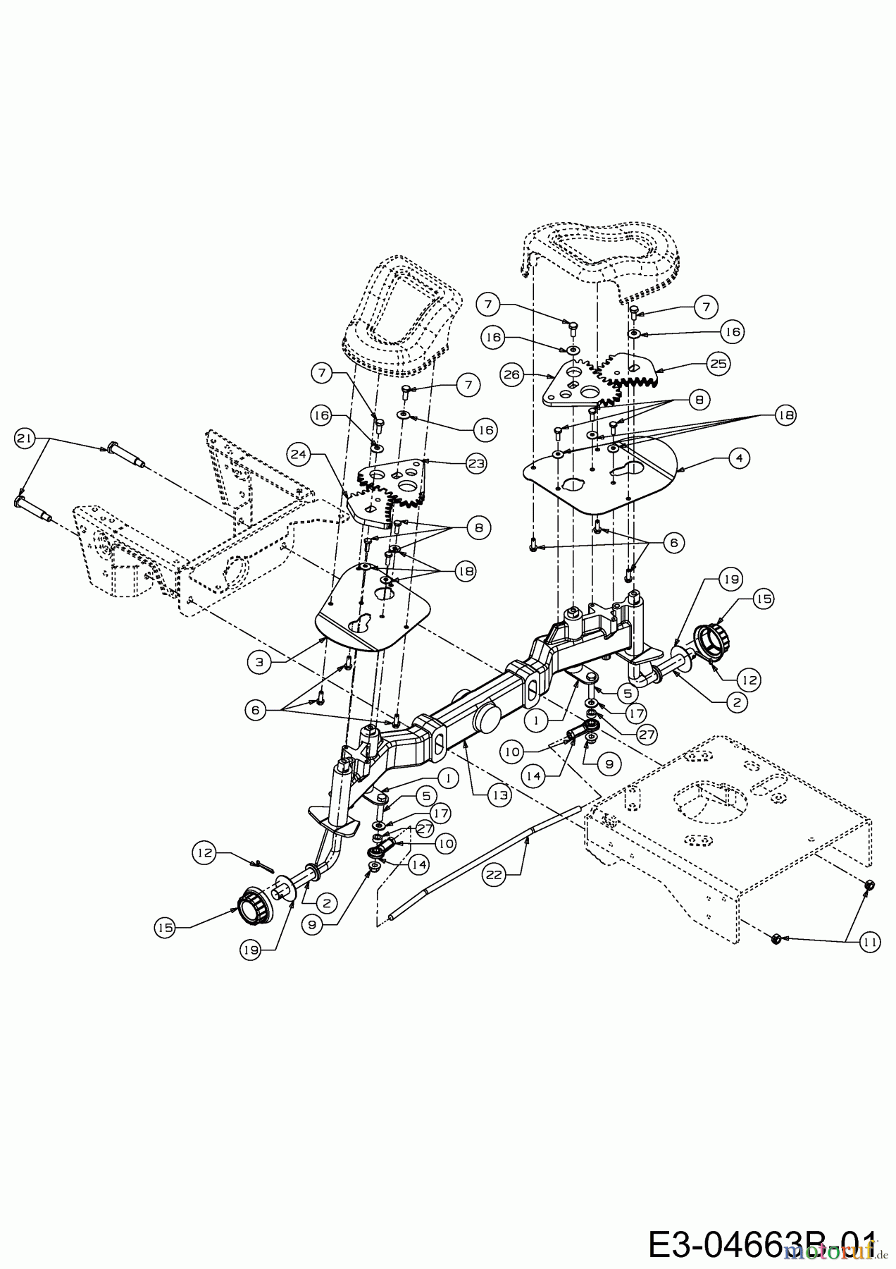  Cub Cadet Zero Turn FMZ 48 17BI4BFY603  (2010) Achsschenkel