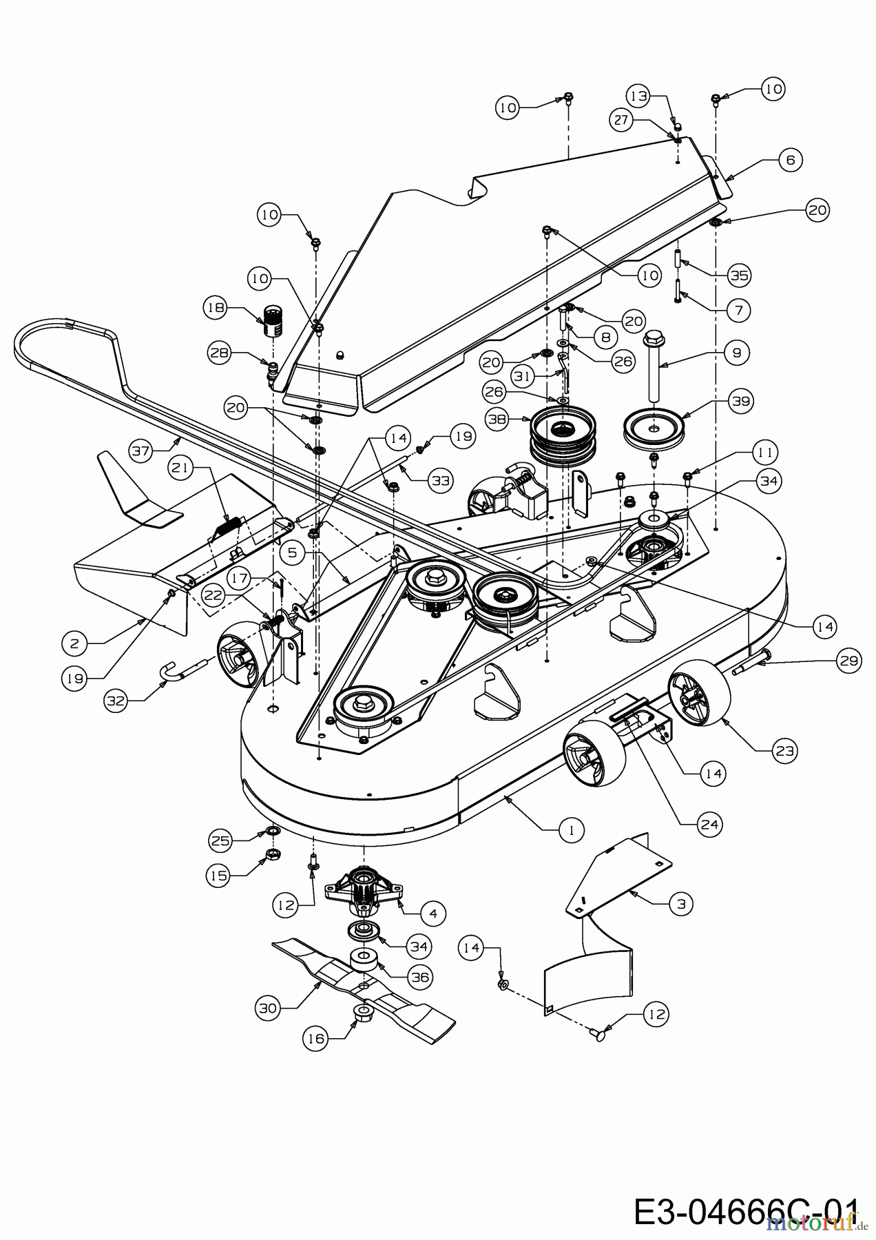  Gutbrod Zero Turn GLX 122 FH 17BT4BFY690  (2011) Mähwerk