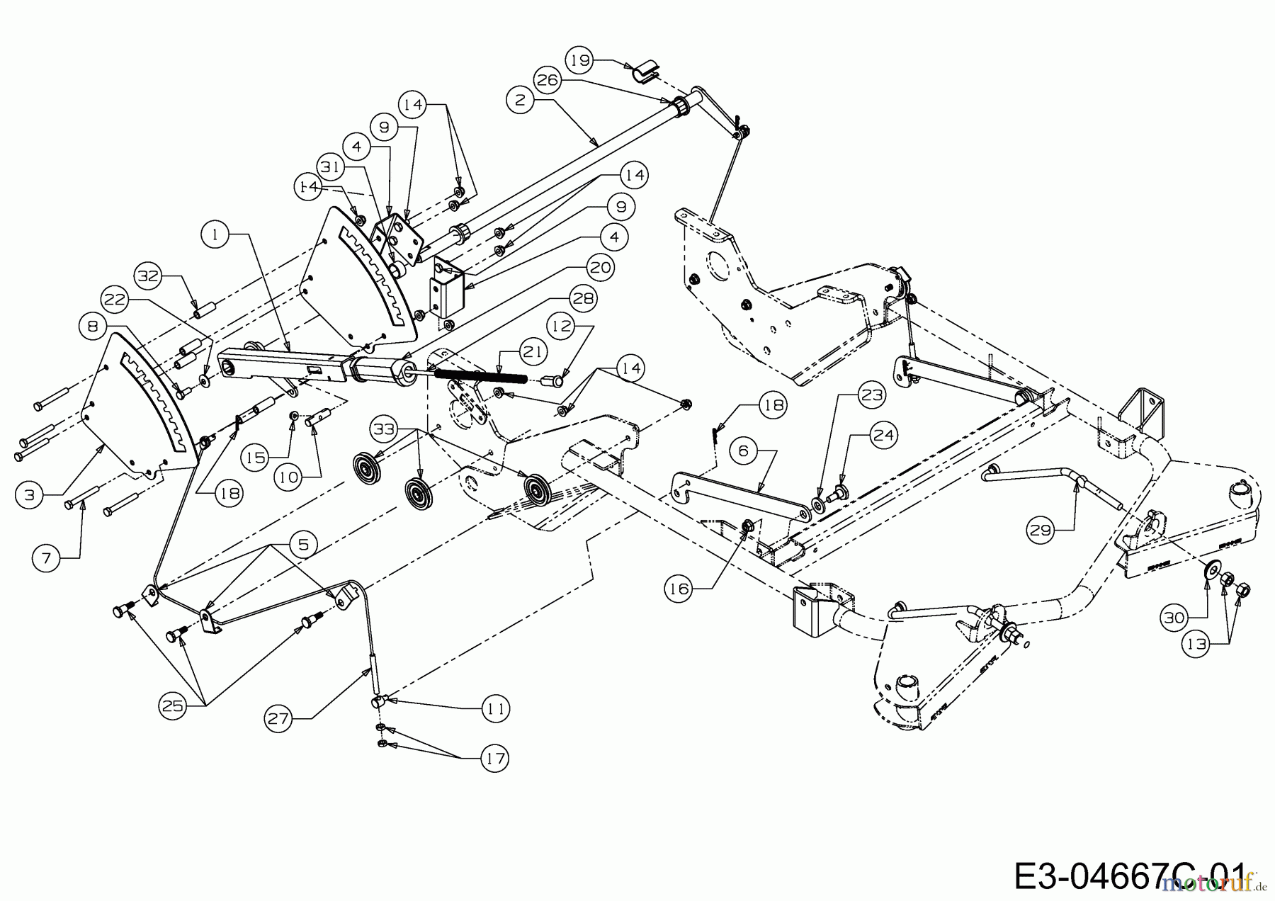 Cub Cadet Zero Turn FMZ 48 17BI4BFY603 (2010) Mähwerksaushebung