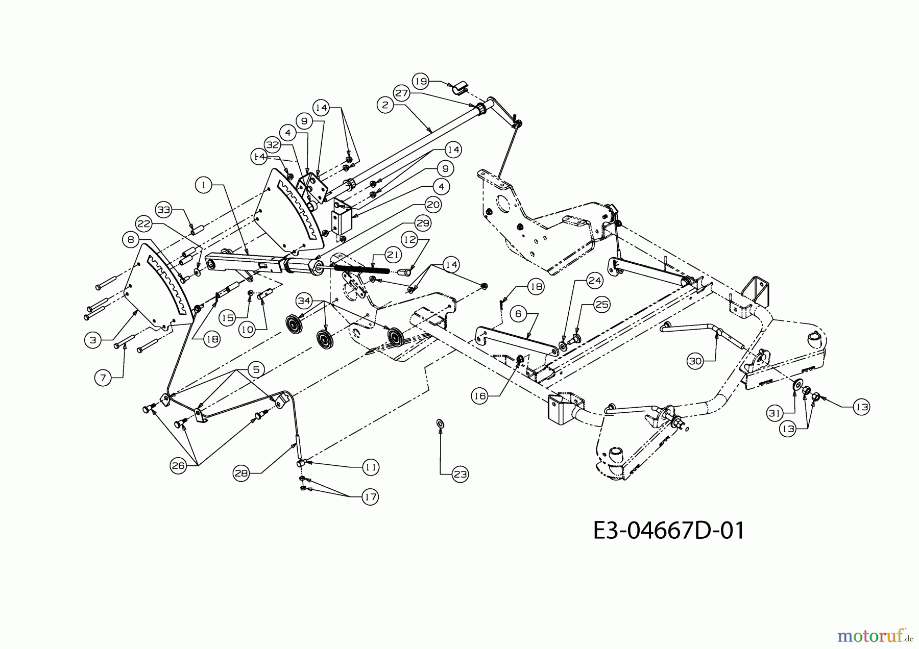Cub Cadet Zero Turn FMZ 48 17BI4BFY603 (2012) Mähwerksaushebung