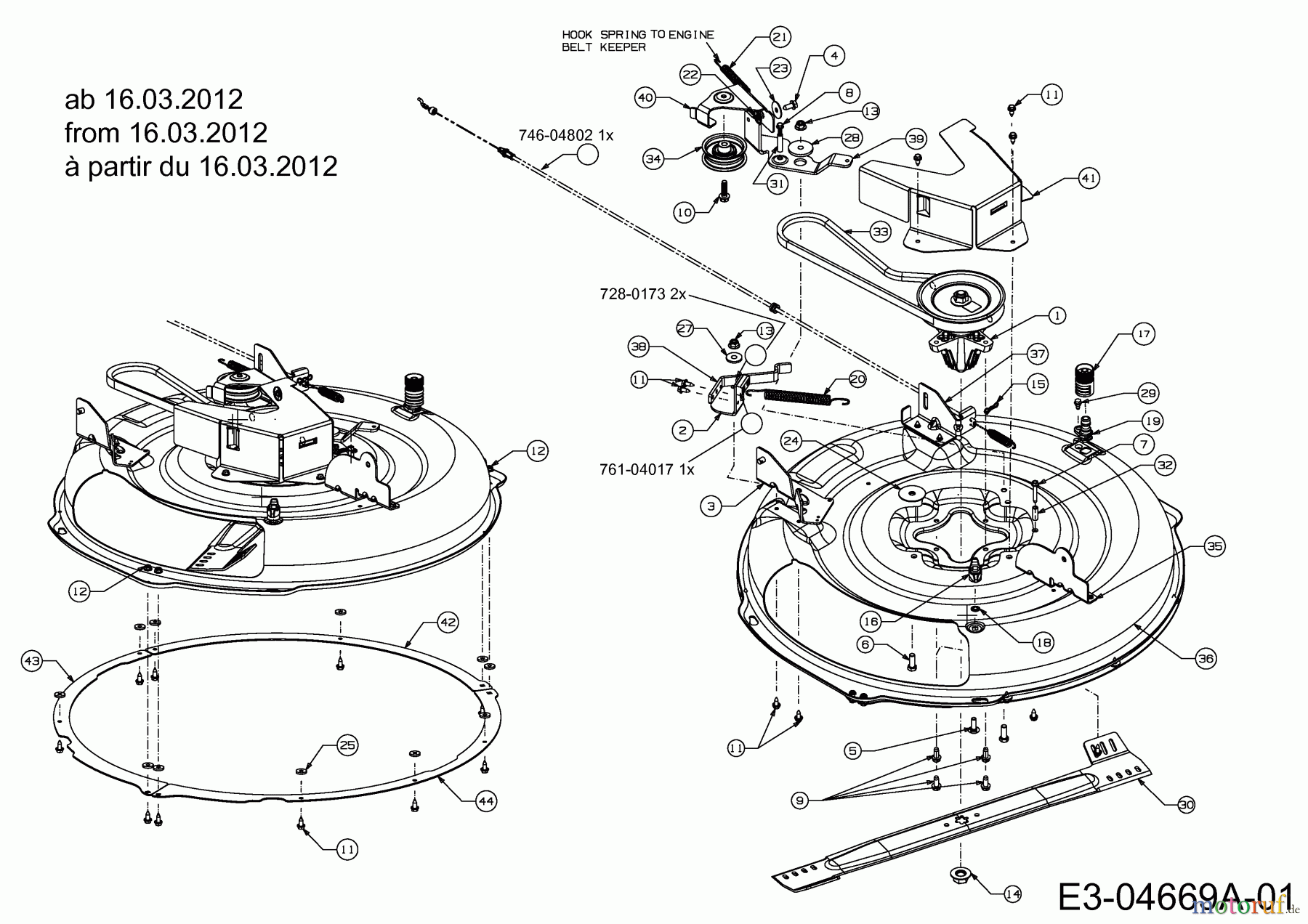 WOLF-Garten Expert Rasentraktoren Expert Scooter Pro 13A226ED650 (2012) Mähwerk D (30