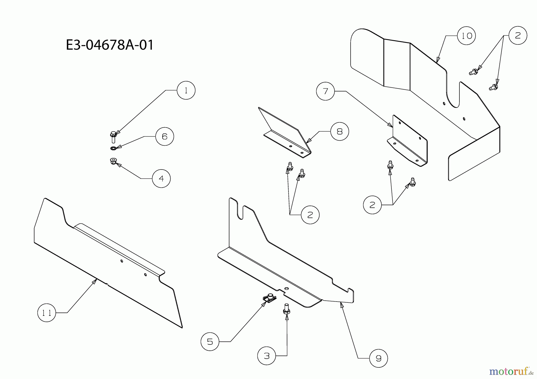  Gutbrod Rasentraktoren JLX 60 RA 13C4054-490  (2010) Abdeckungen Mini-Rider