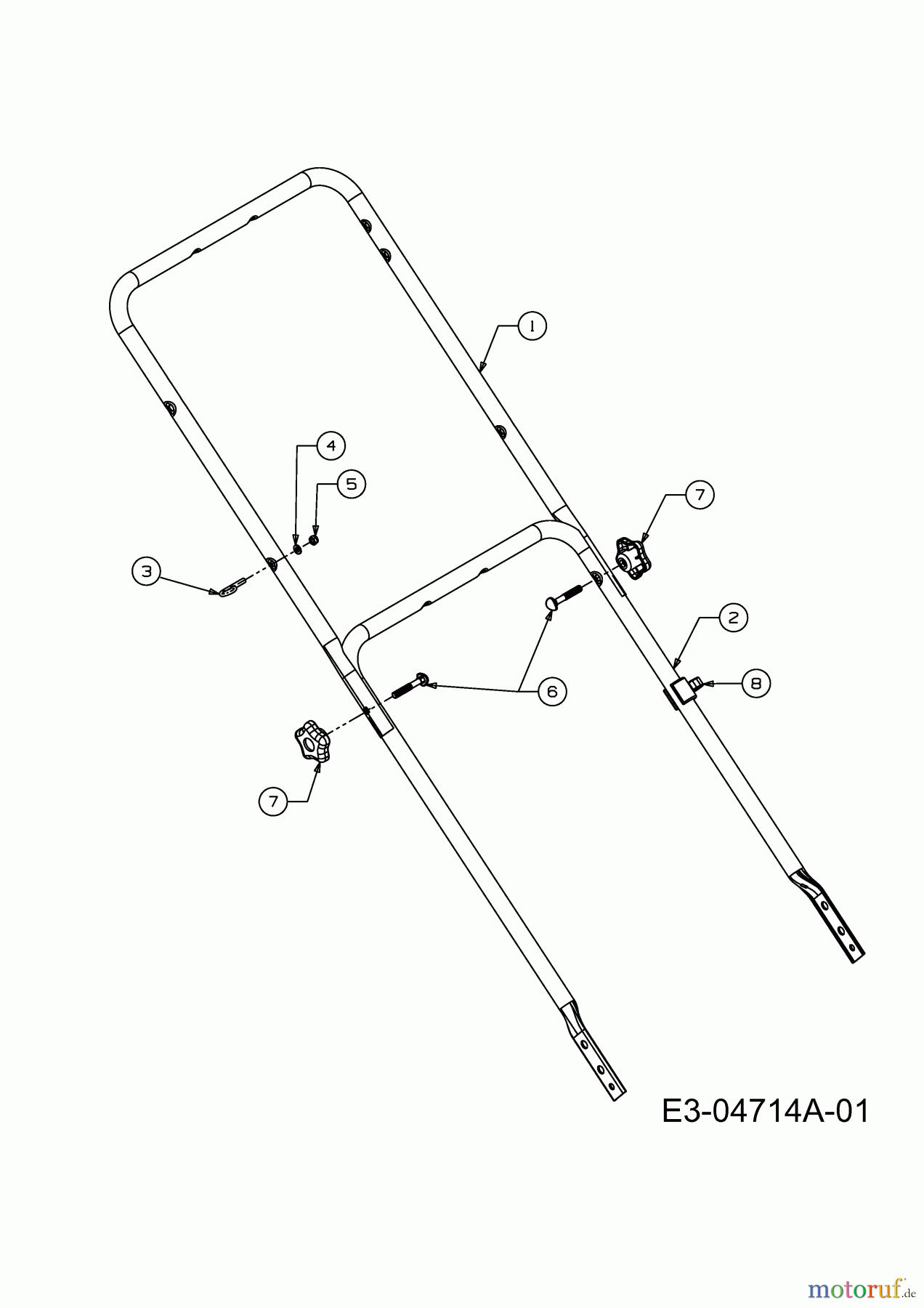  Central Park Motormäher mit Antrieb CPG 53 HM 12A-82CQ641  (2009) Holm