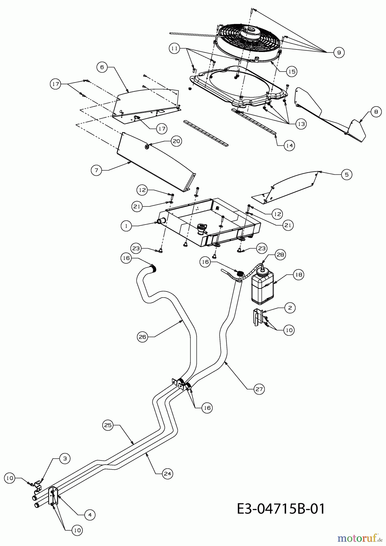  Cub Cadet Utility Vehicle 4x4 Cubstyle 37AK466D603  (2011) Kühler