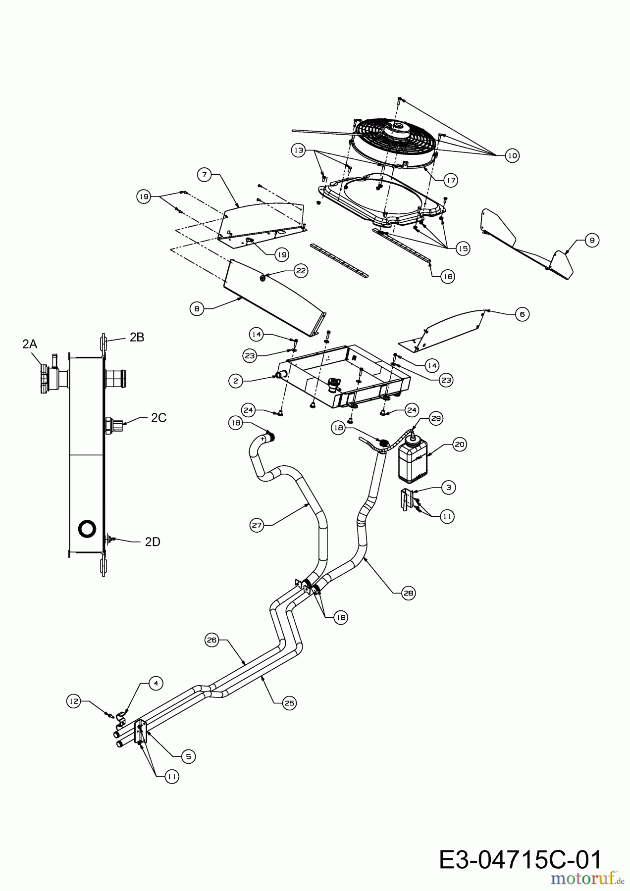 Cub Cadet Utility Vehicle 4x4 Cubstyle 37AK466D603  (2012) Kühler