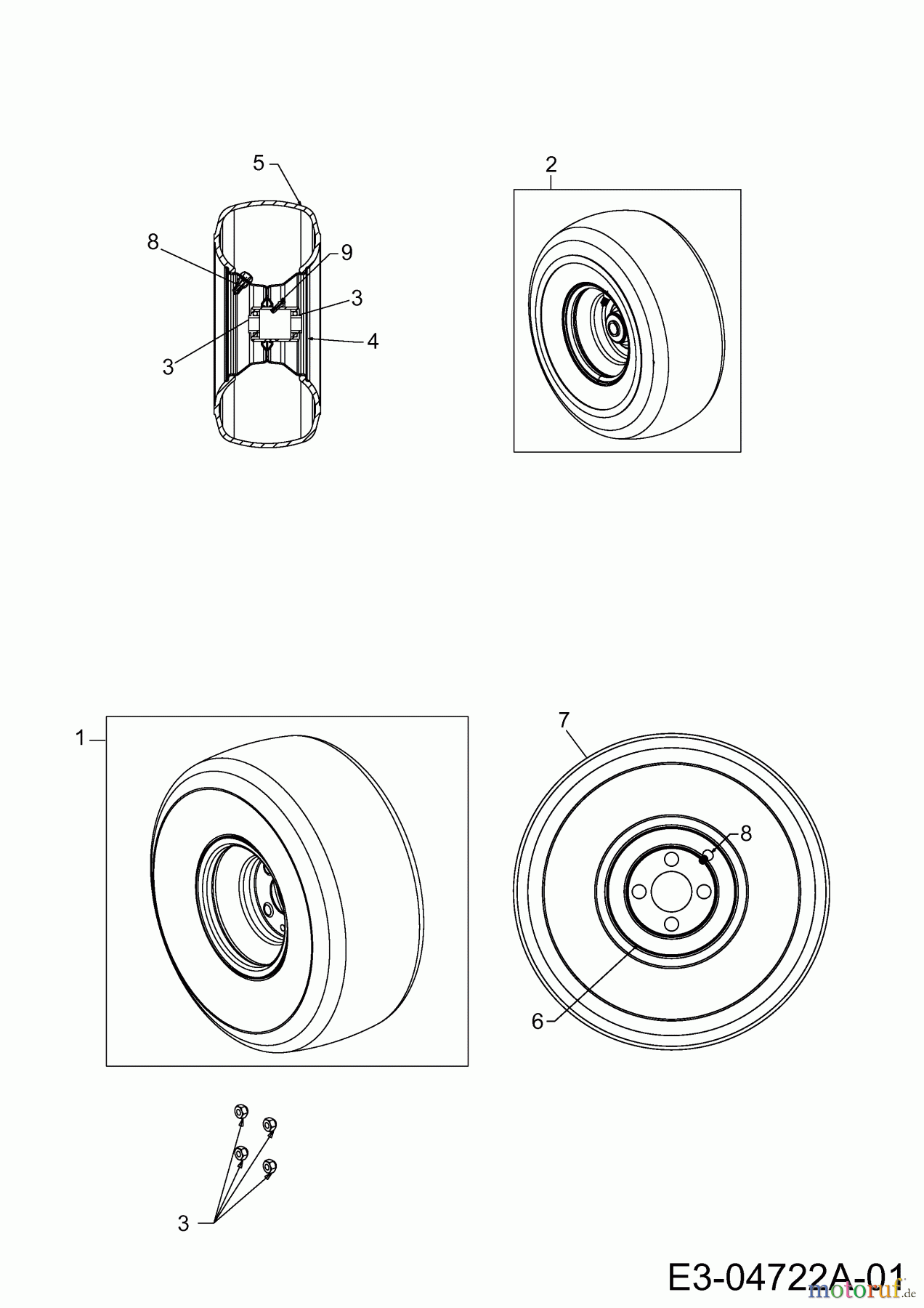  Gutbrod Zero Turn GLX 122 FH 17BT4BFY690  (2011) Räder 15x6 / 20x10