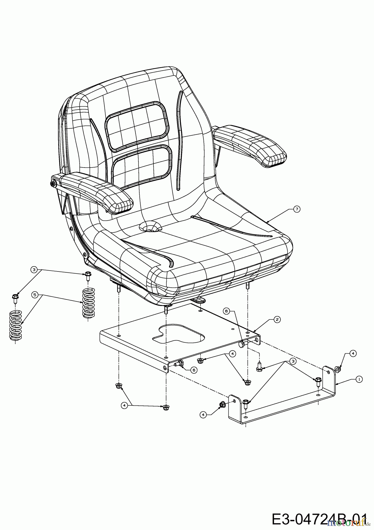  Gutbrod Zero Turn GLX 122 FH 17BT4BFY690  (2011) Sitz, Sitzträger