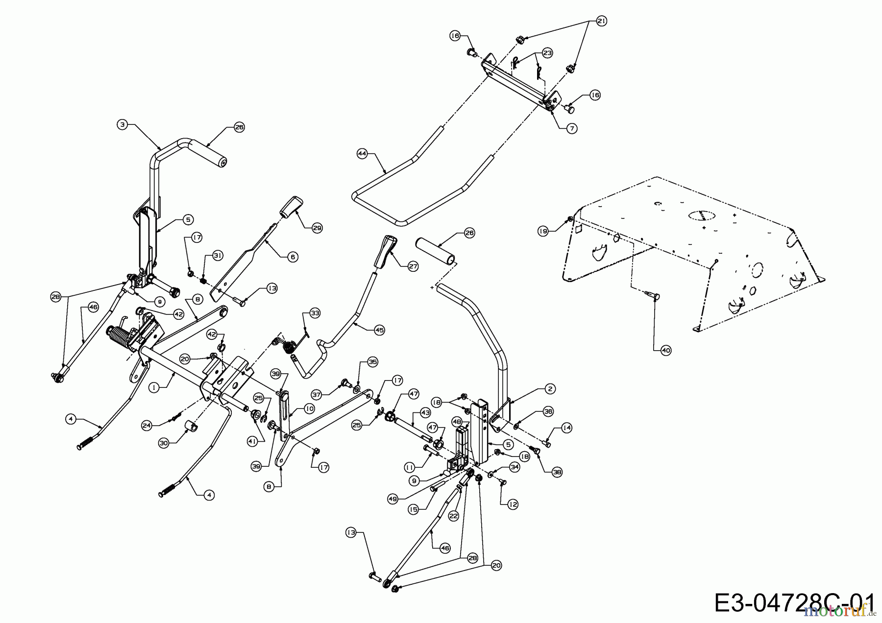  Massey Ferguson Zero Turn MF 50-23 ZT 17AF2ACP695  (2013) Lenkung, Mähwerksaushebung