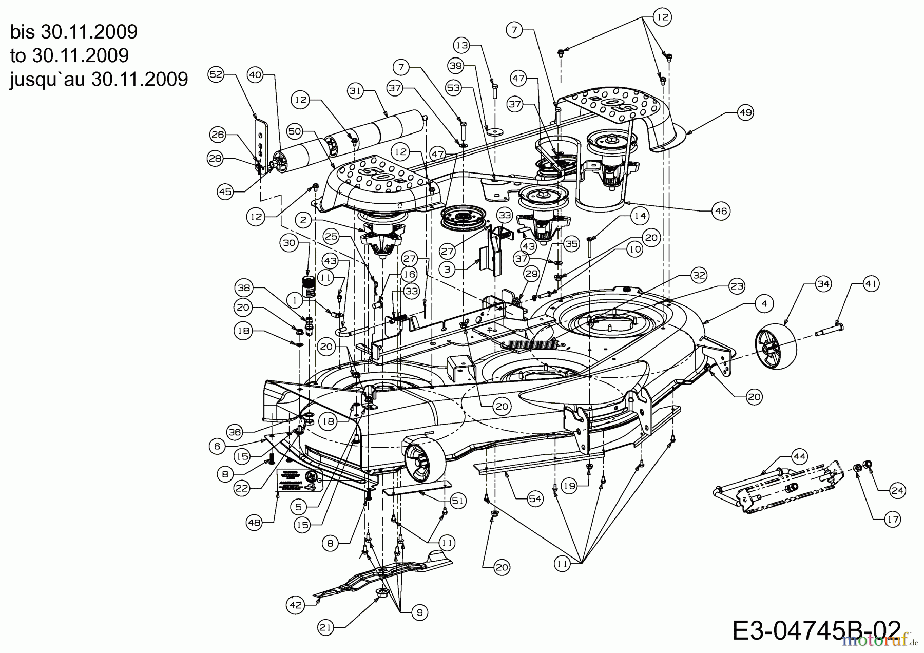 Cub Cadet Zero Turn All Rounder 1050 17AI9BKP603 (2010) Mähwerk P (50