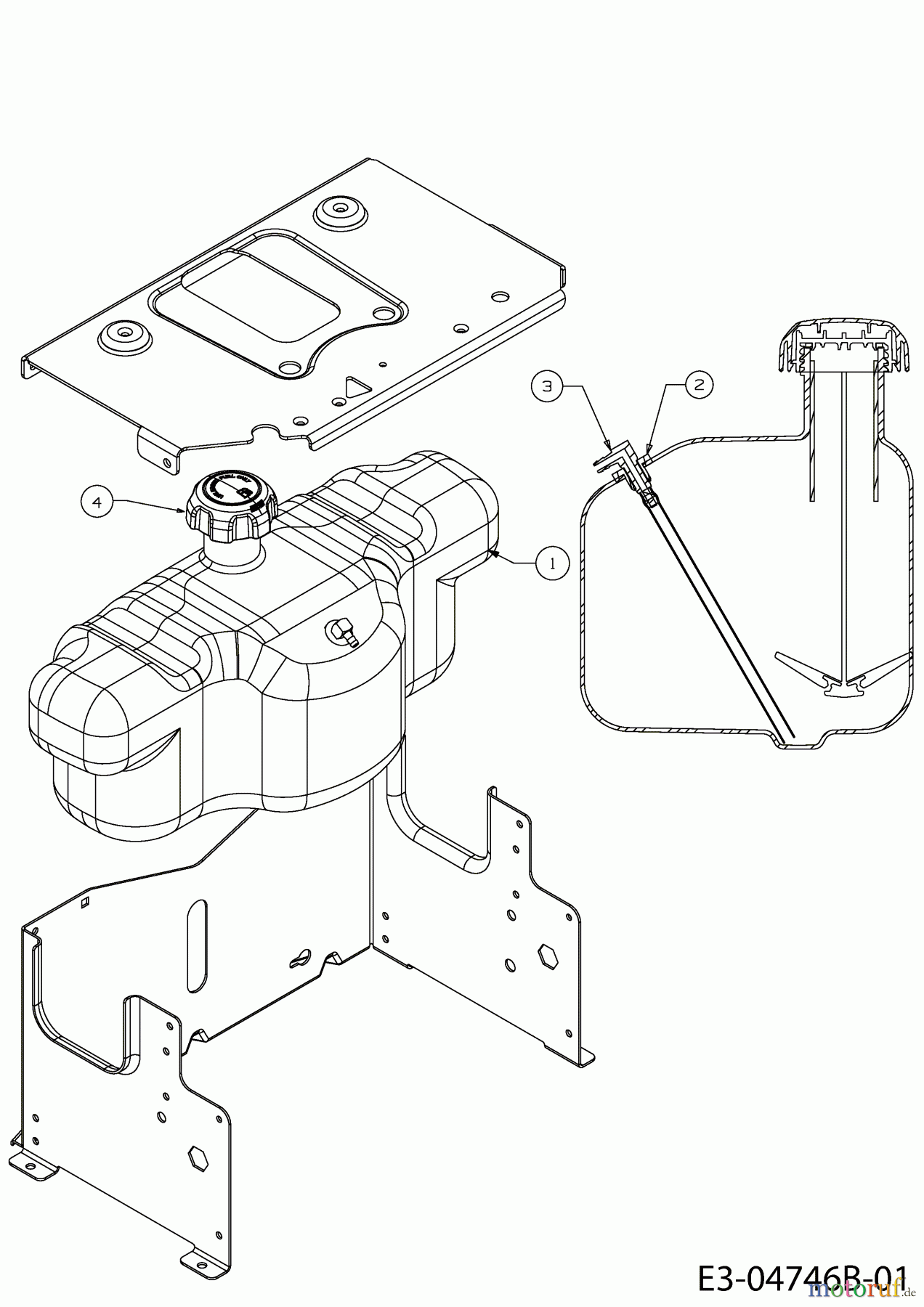 Cub Cadet Zero Turn RZT S 46 17AICBDT603 (2015) Tank