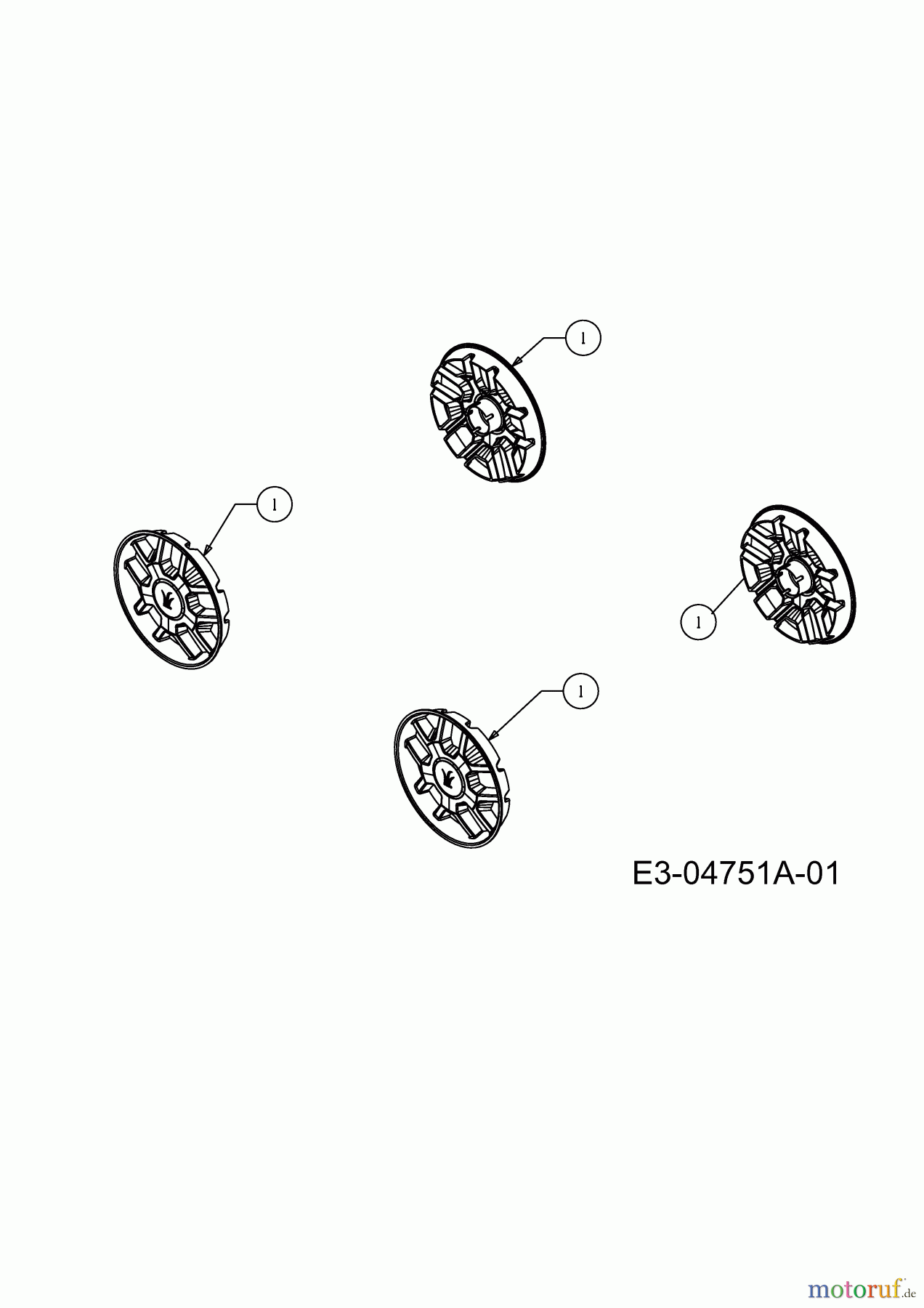  MTD Motormäher G 46 MO 11D-70M2600  (2009) Radkappen