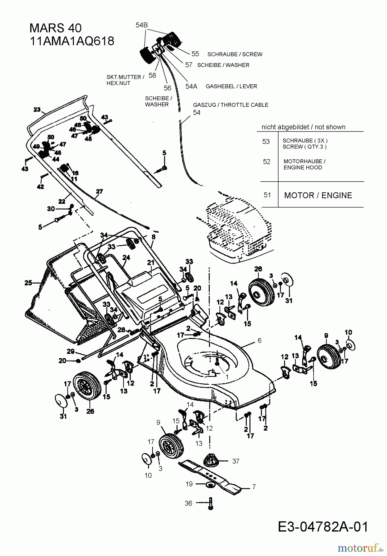 Rasor Motormäher MARS 40 11AMA1AQ618 (2009) Grundgerät