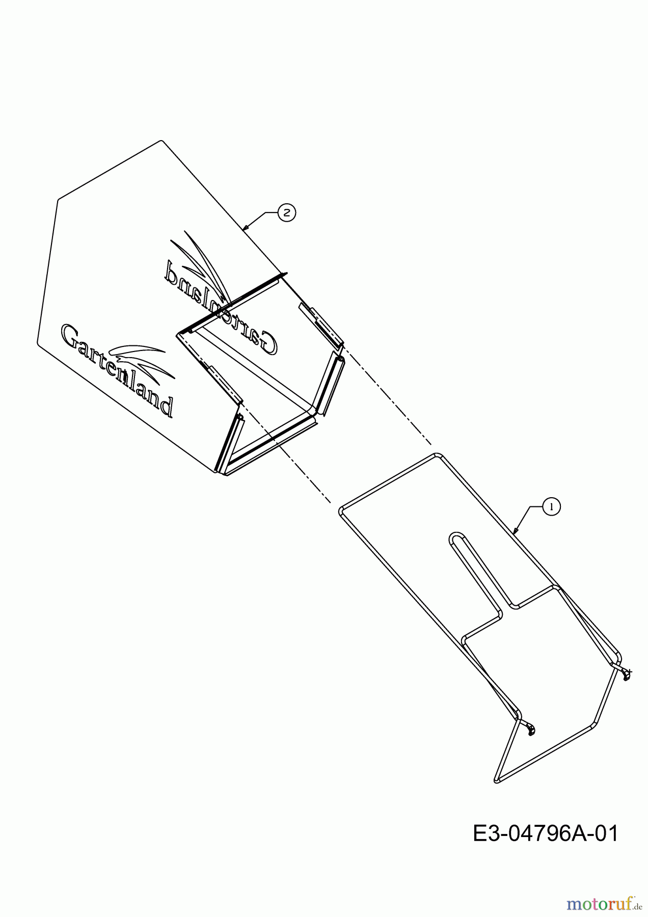  Gartenland Motormäher mit Antrieb 511.GLS 46 A 12D-J2JD640  (2009) Grasfangsack