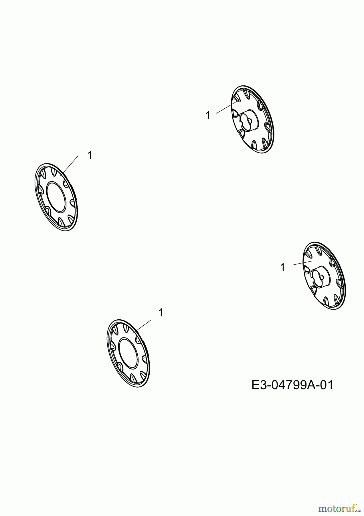 Terradena Elektromäher EM 1600 18B-J1H-651 (2011) Radkappen