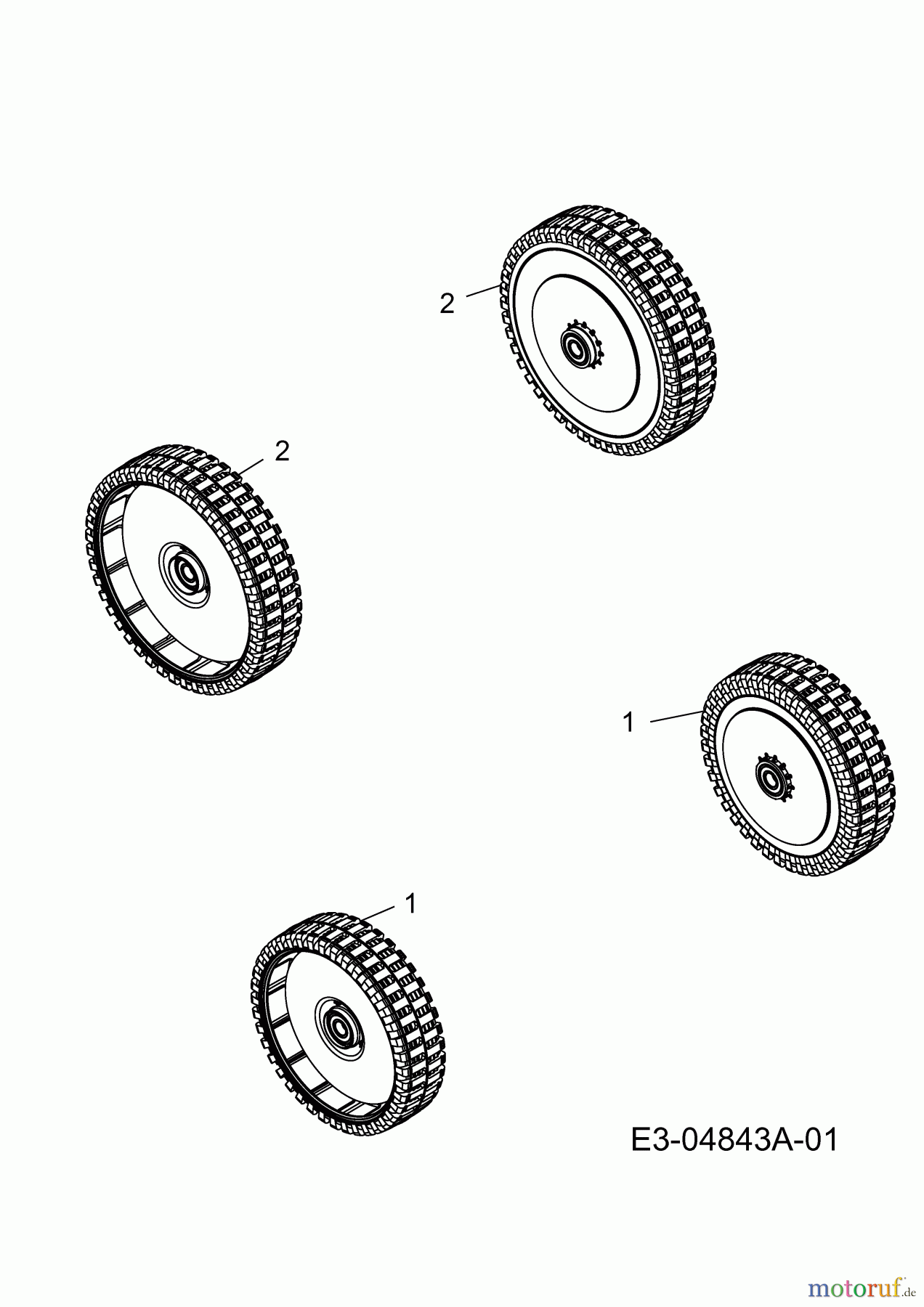 MTD Motormäher P 48 MB 11B-164M615  (2009) Räder