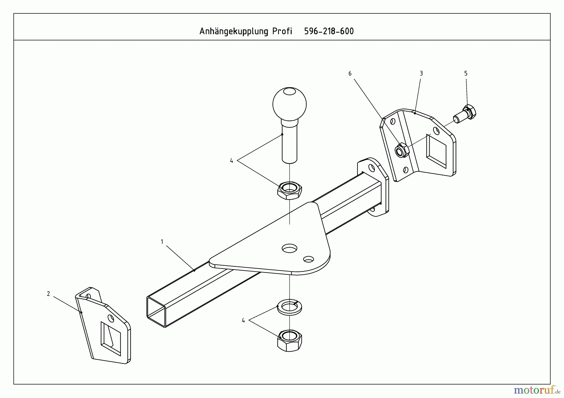  MTD Zubehör Zubehör Kompakttraktoren Anhängekupplung für CC 2000/3000 RD Serie, Profi 596-218-600  (2012) Grundgerät