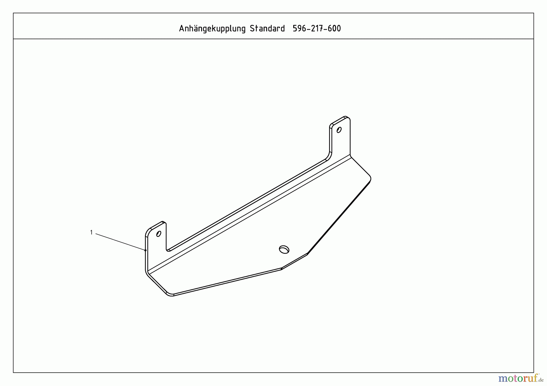 MTD Zubehör Zubehör Kompakttraktoren Anhängekupplung für CC 2000/3000 RD Serie, Standard 596-217-600 (2009) Grundgerät