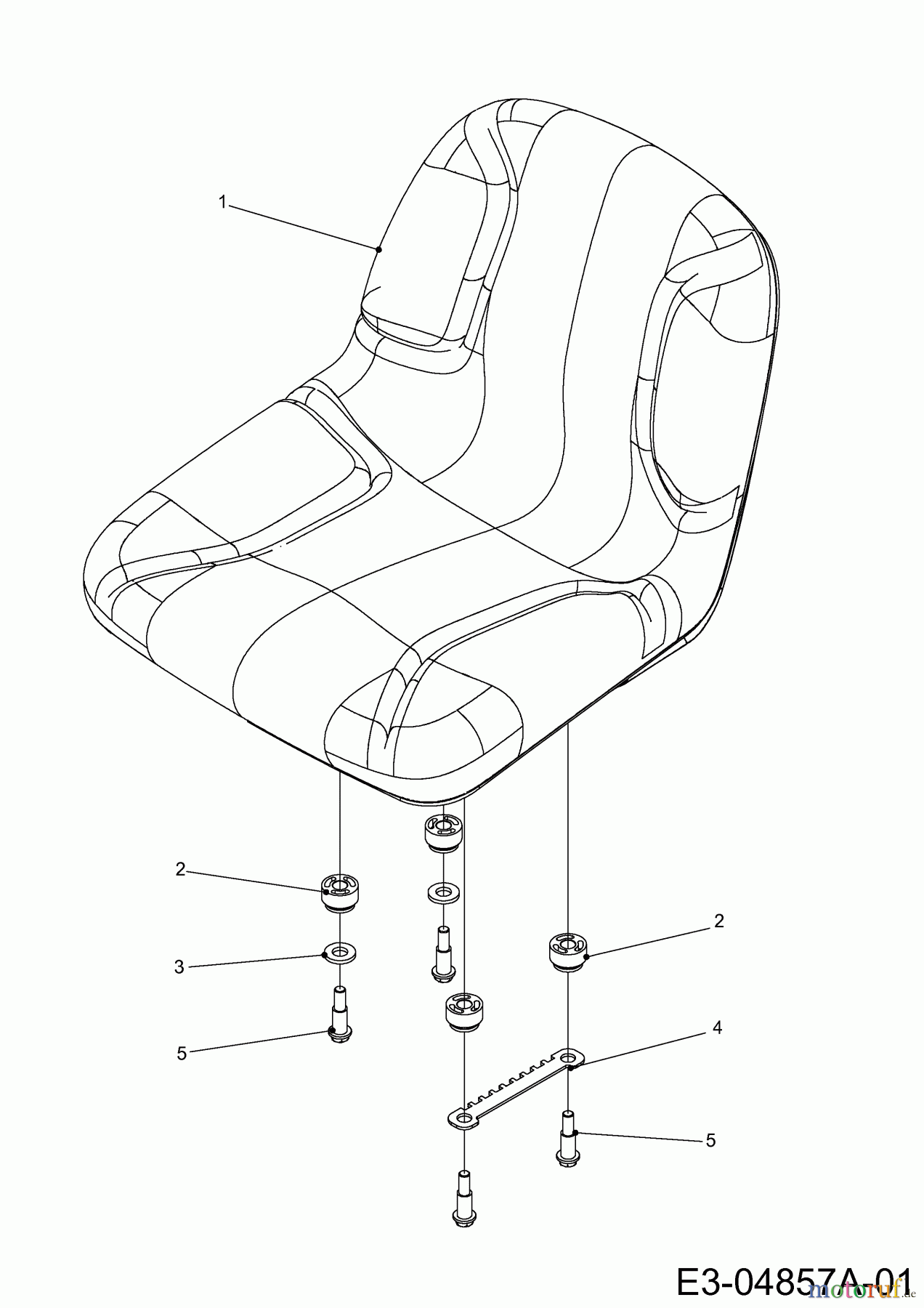  MTD Zubehör Zubehör Kompakttraktoren Sitz für CC 2000/3000 RD Serie, Standard 596-272-600  (2011) Sitz