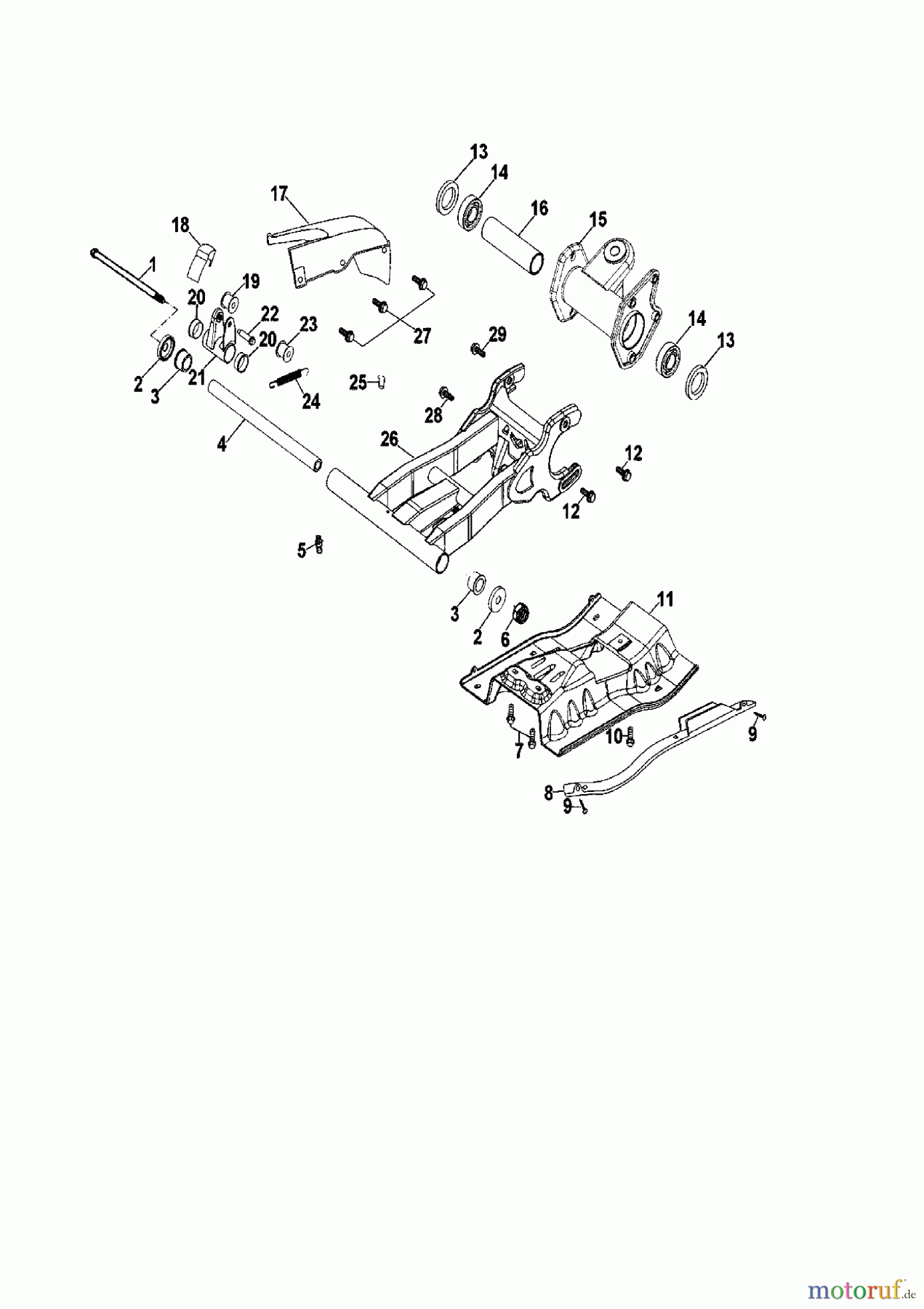 Cub Cadet Quads SS 230 36AA135R603 (2009) Schwingarm hinten