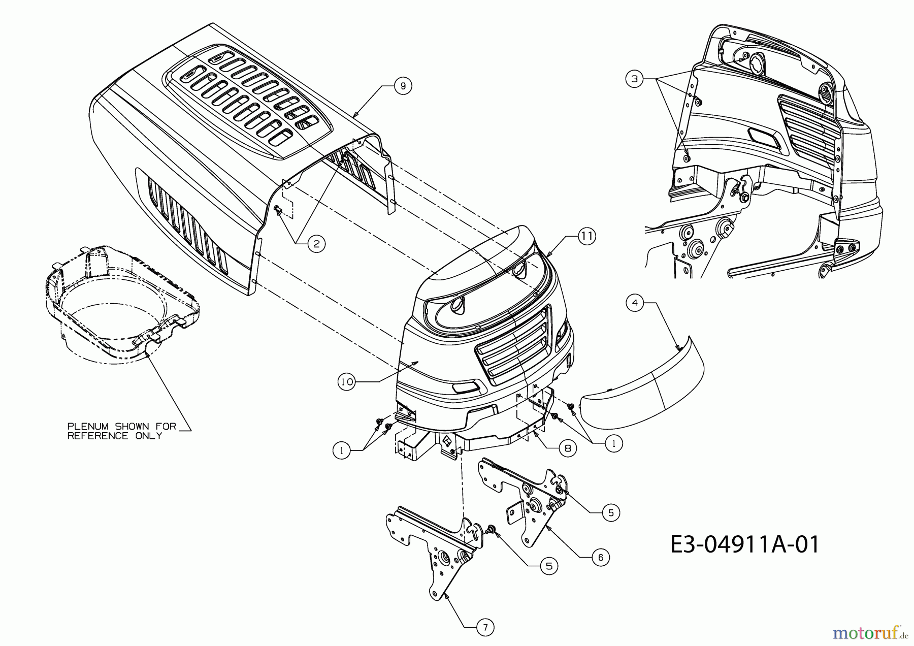M Tech Rasentraktoren M 155/92 A 13AM485E605 (2010) Motorhaube 5-Style
