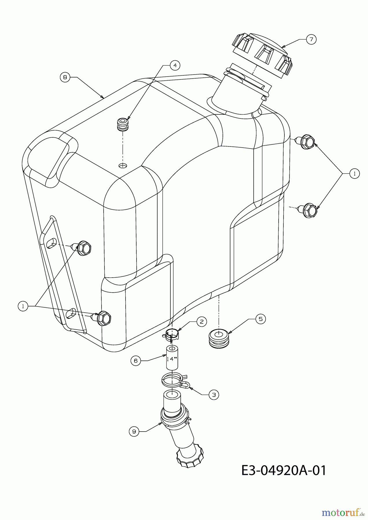  Cub Cadet Rasentraktoren CC 1000 RD 13B951CN603  (2010) Tank