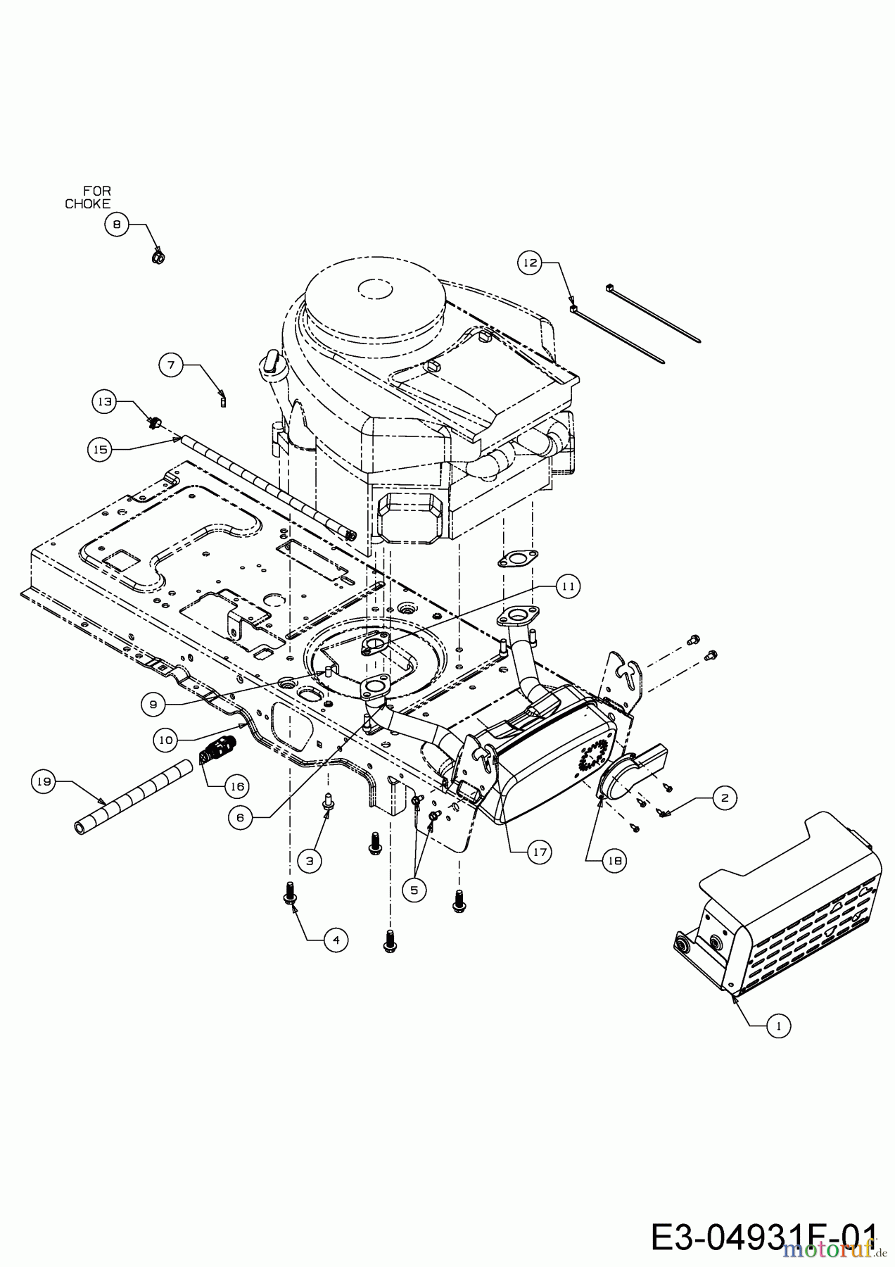  MTD Rasentraktoren 220/105 H 13HU99KN676  (2014) Motorzubehör