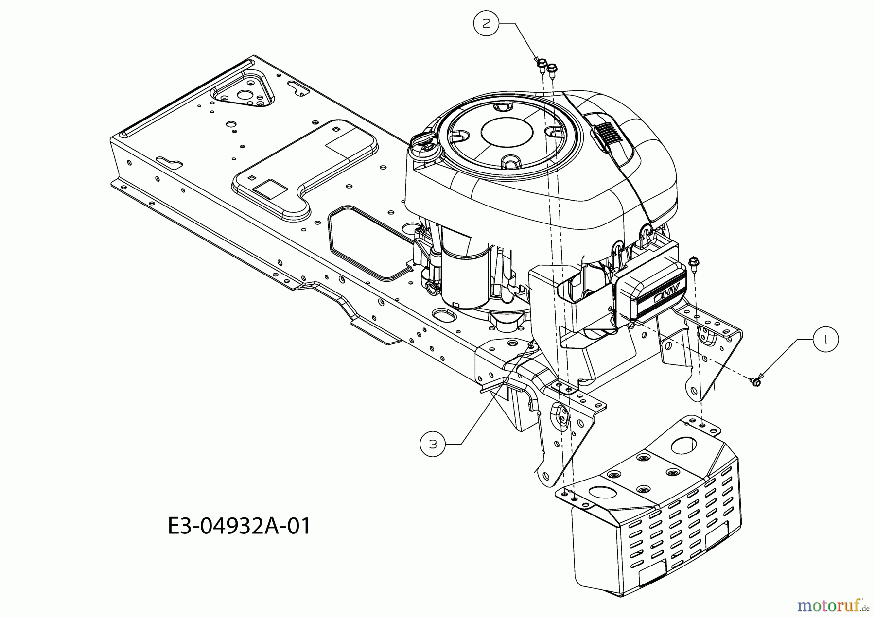 Silverline Rasentraktoren 155/92 A 13AM483E486 (2009) Hitzeschutz
