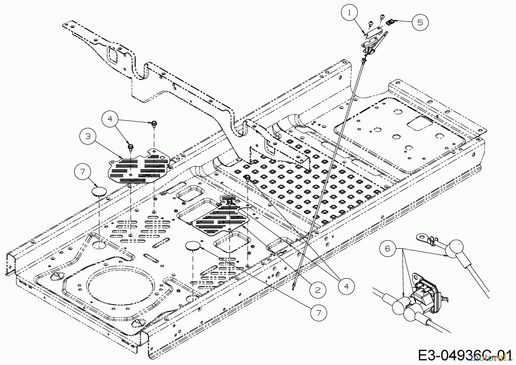  Massey Ferguson Zero Turn MF 50-22 ZT 17ARCACQ695  (2018) Halteplatten Rahmen
