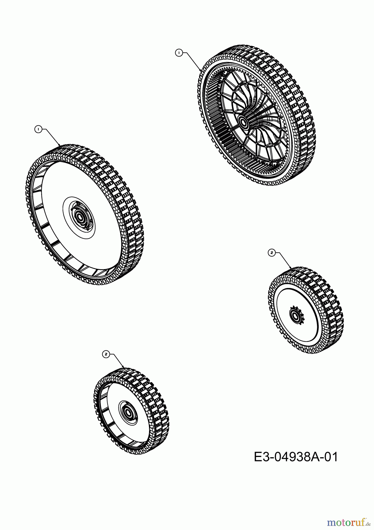 Max Bahr Motormäher mit Antrieb MRHW 3,5/48 R 12A-12M1627 (2009) Räder