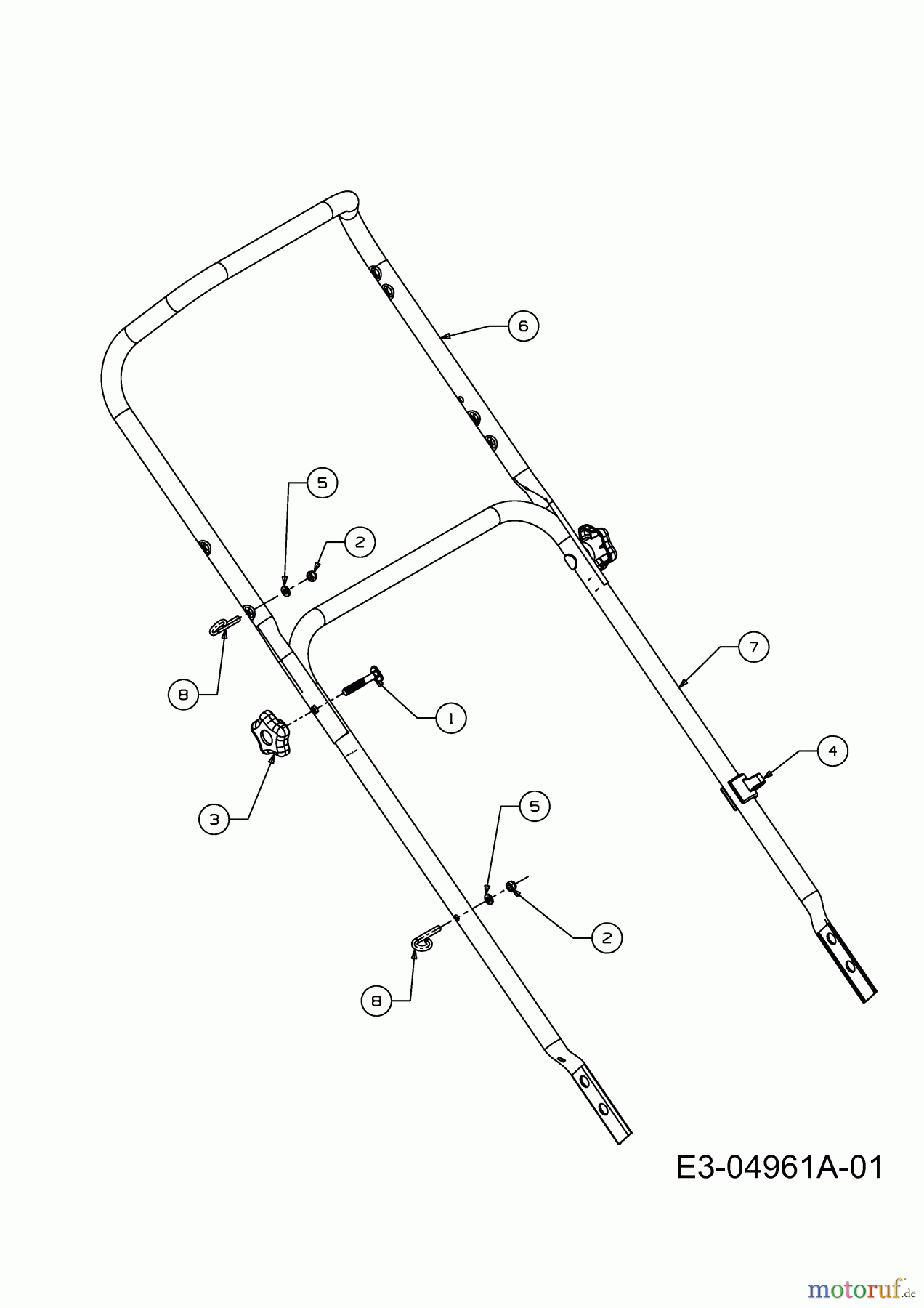 Mac Allister Motormäher mit Antrieb 5048 BHW 12A-128F668 (2009) Holm