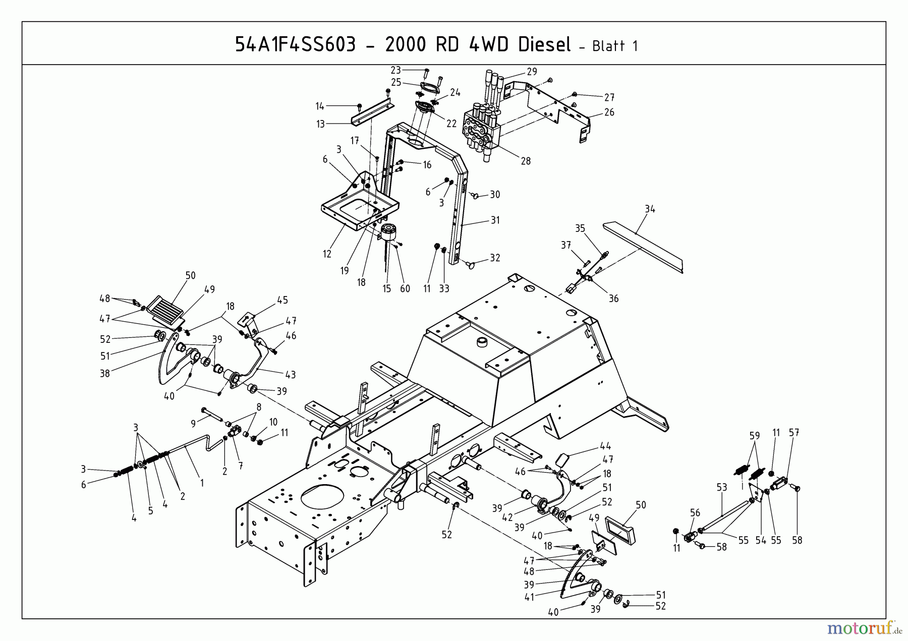  Cub Cadet Kompakttraktoren CC 2000 RD 4 WD 54A1F4SS603  (2009) Pedale