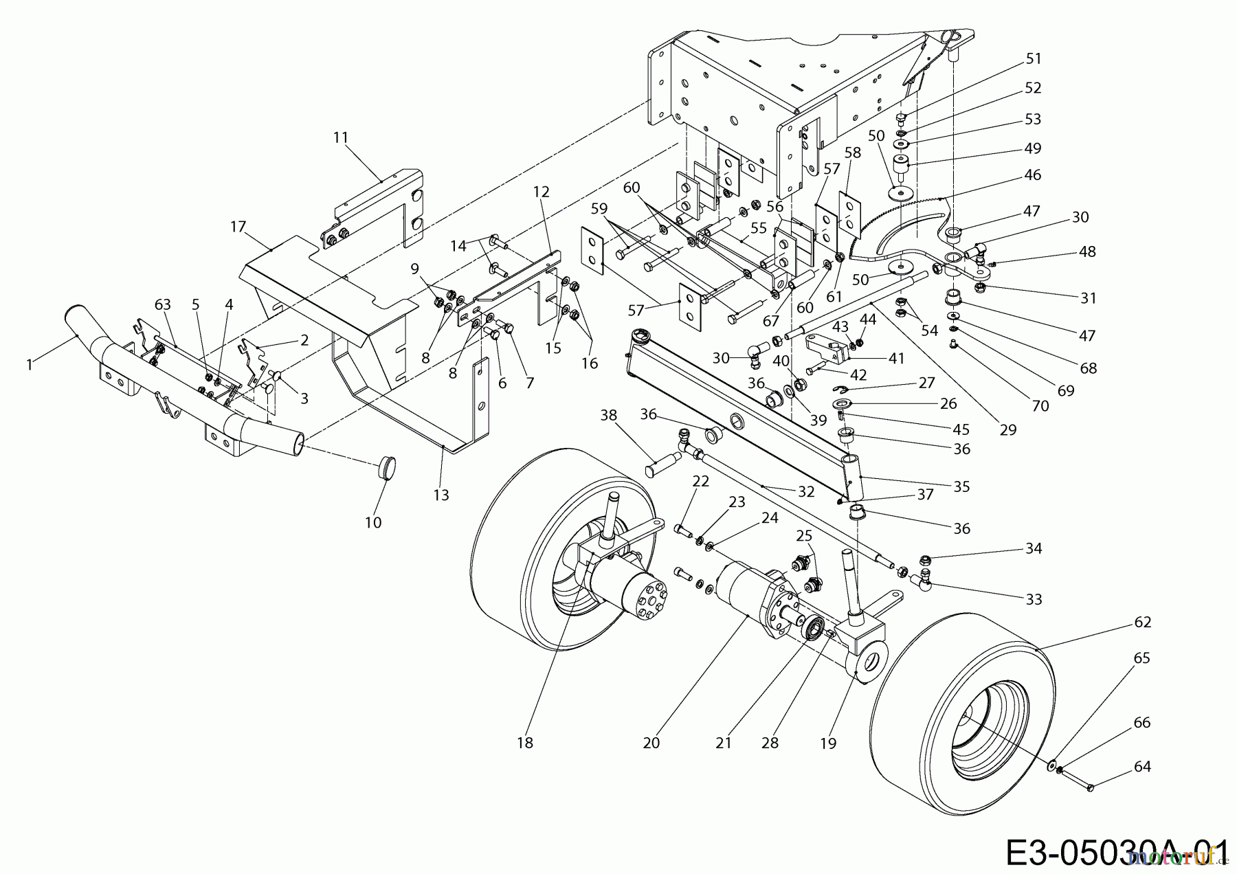 Massey Ferguson Kompakttraktoren MF 31-25 RD 4 WD 54A1G8RU695 (2010) Räder vorne, Vorderachse