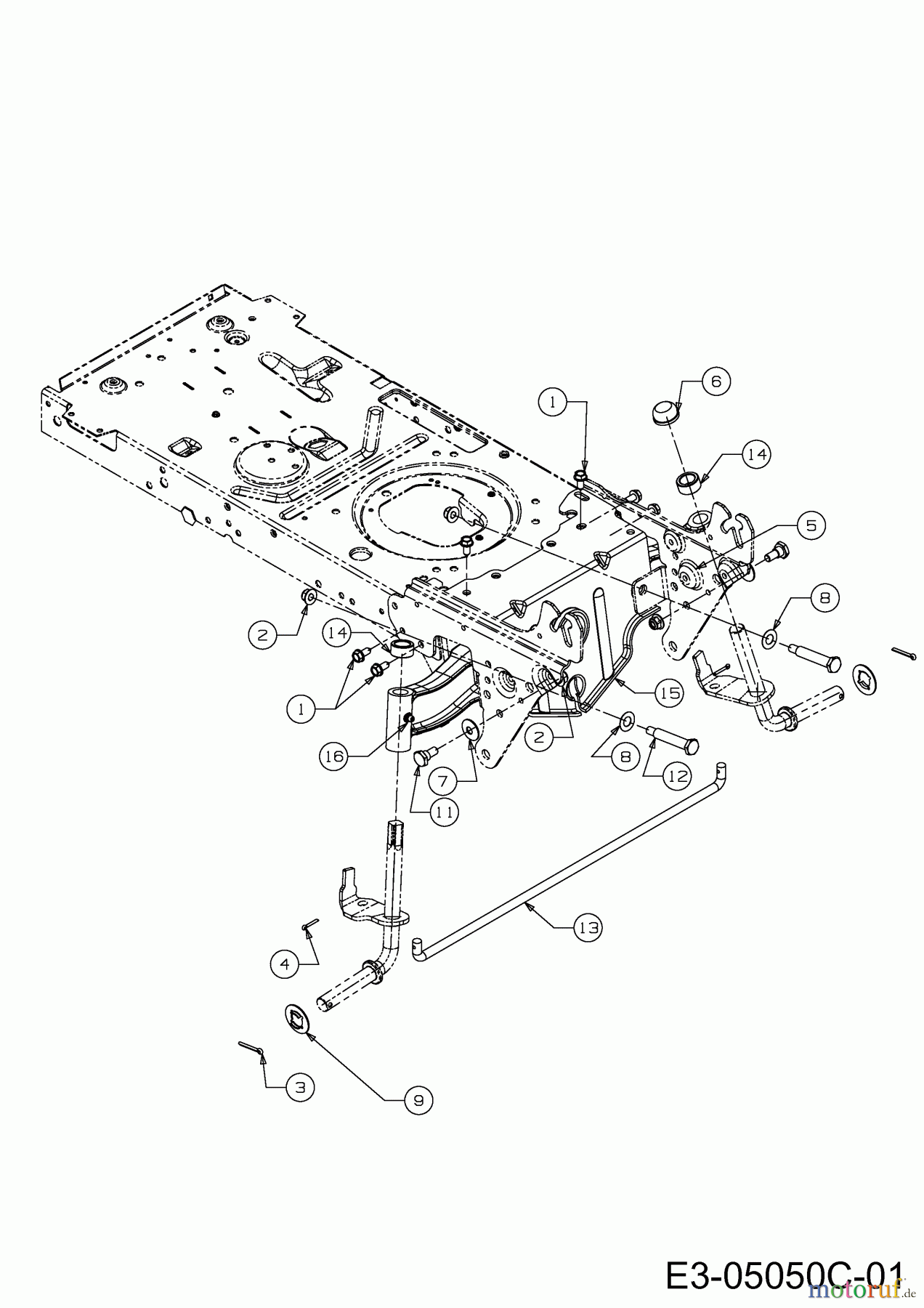 Sentar Rasentraktoren SE 107 HK 2 13HG79KG663 (2014) Vorderachse
