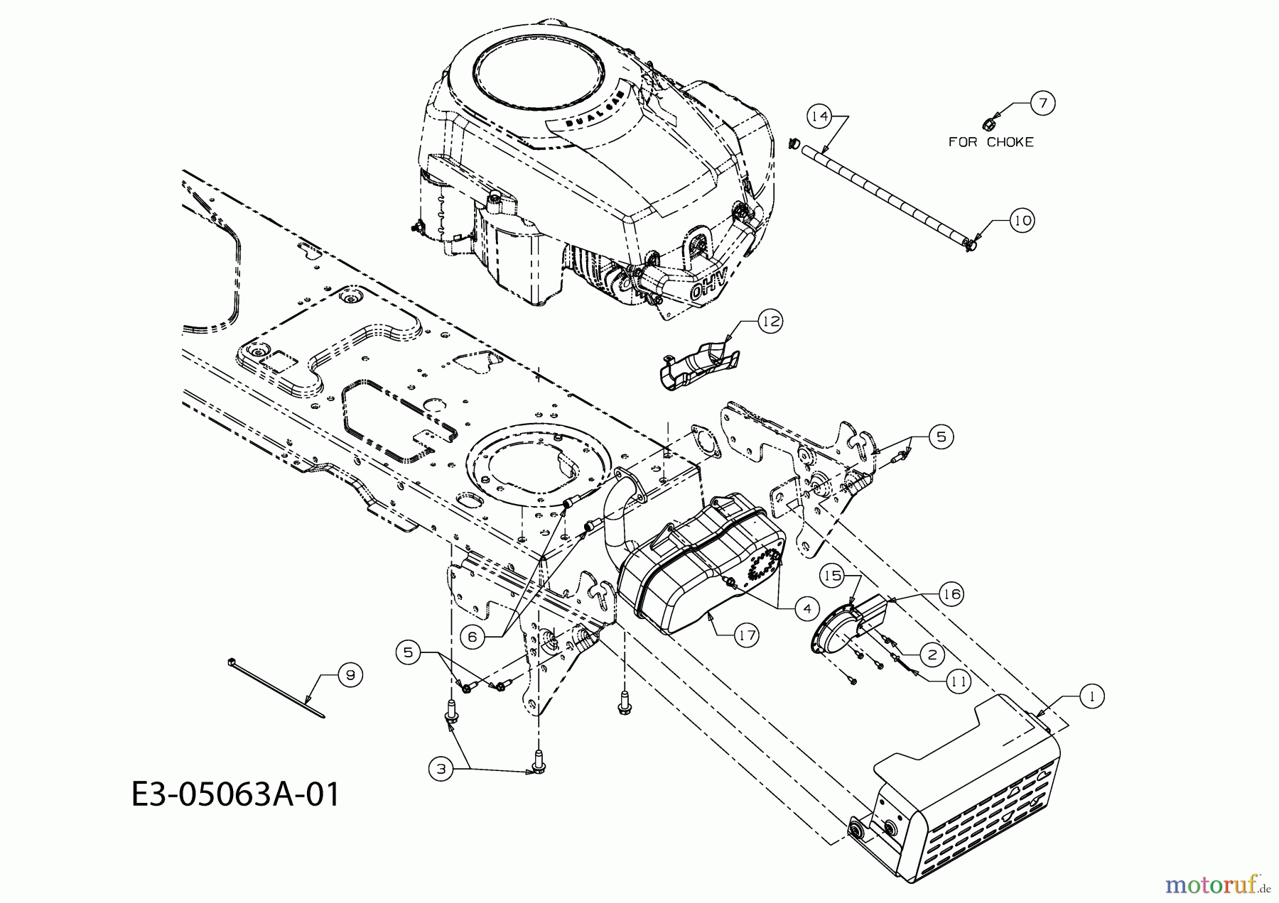 Massey Ferguson Rasentraktoren MF 42-18 SH 13BV795G695  (2009) Motorzubehör