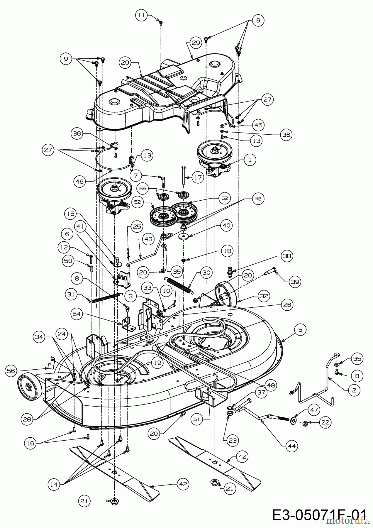 MTD Rasentraktoren Optima LG 165 H 13IN79KG678 (2015) Mähwerk G (42