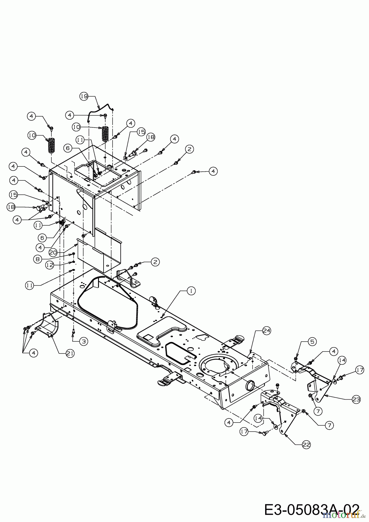 Yard-Man Gartentraktoren AH 8200 14AU804H643 (2002) Rahmen