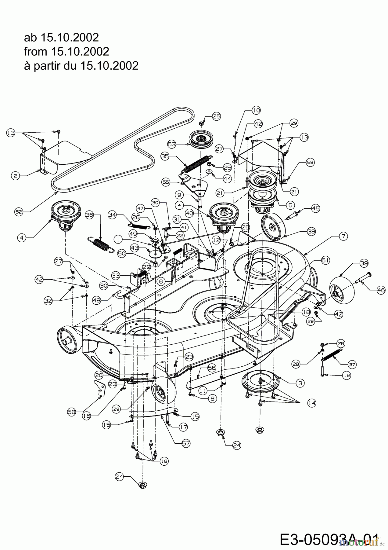MTD Gartentraktoren G 200 14AQ808H678  (2003) Mähwerk H (46
