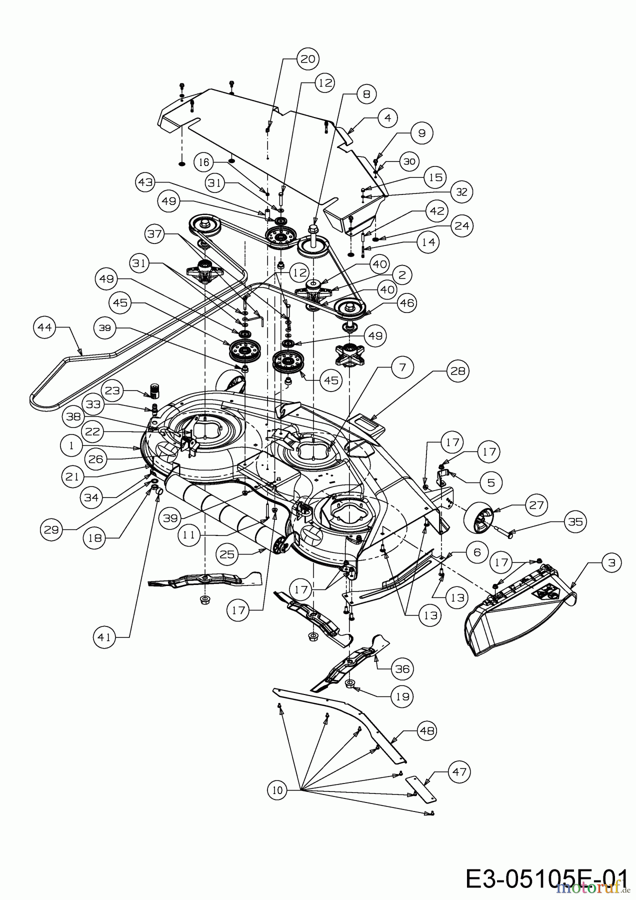Cub Cadet Zero Turn FMZ 50 17CI4BFP603 (2014) Mähwerk P (50