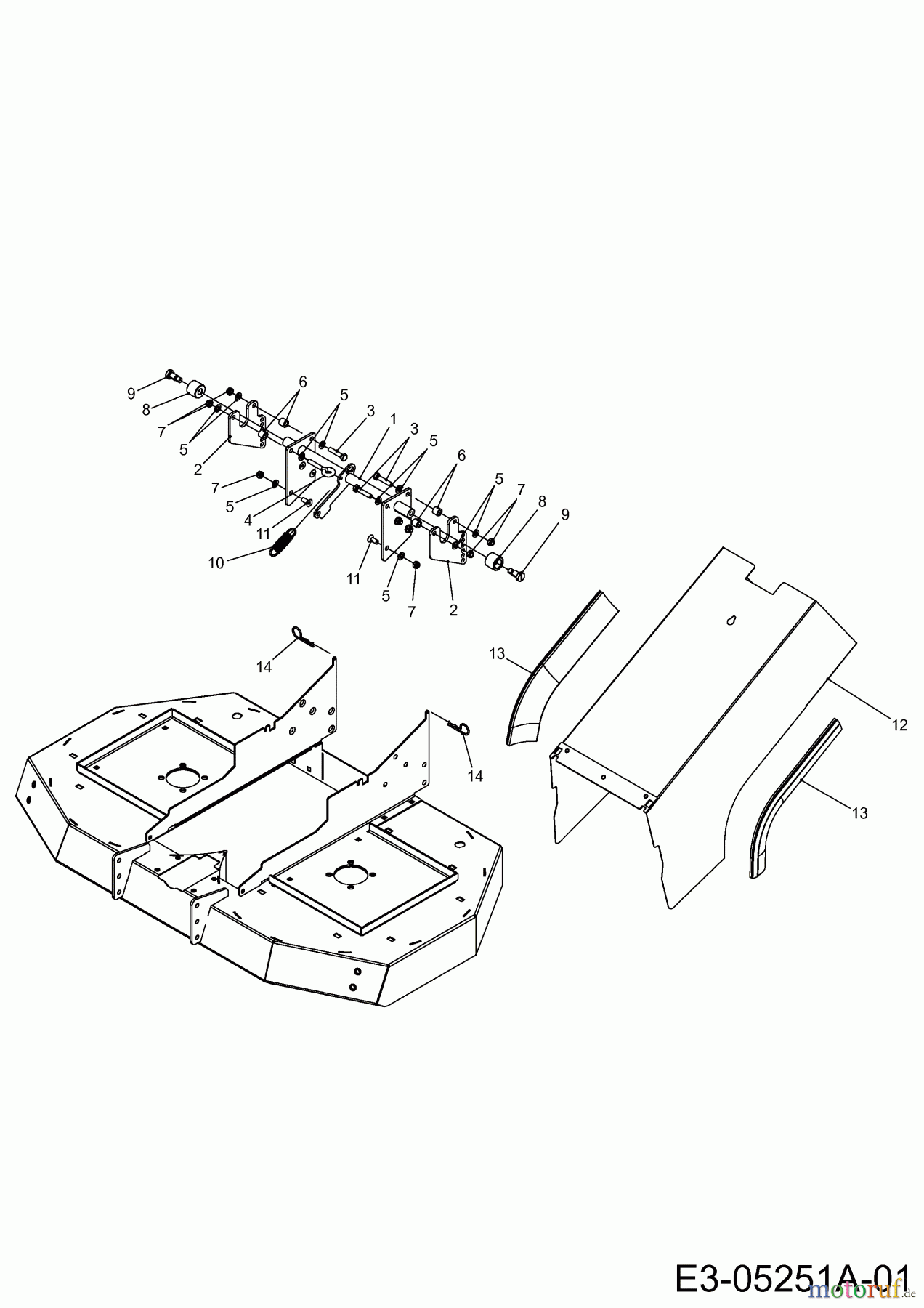 MTD Zubehör Zubehör Kompakttraktoren Mähwerke für CC 3000 RD Serie (Hochgrasmähwerk 40