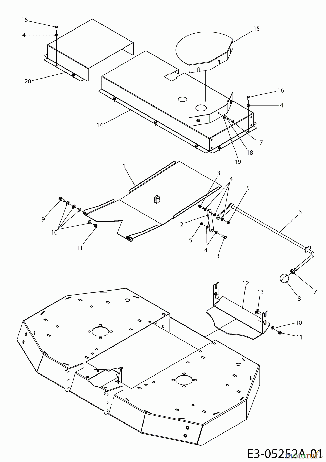 MTD Zubehör Zubehör Kompakttraktoren Mähwerke für CC 3000 RD Serie (Hochgrasmähwerk 40