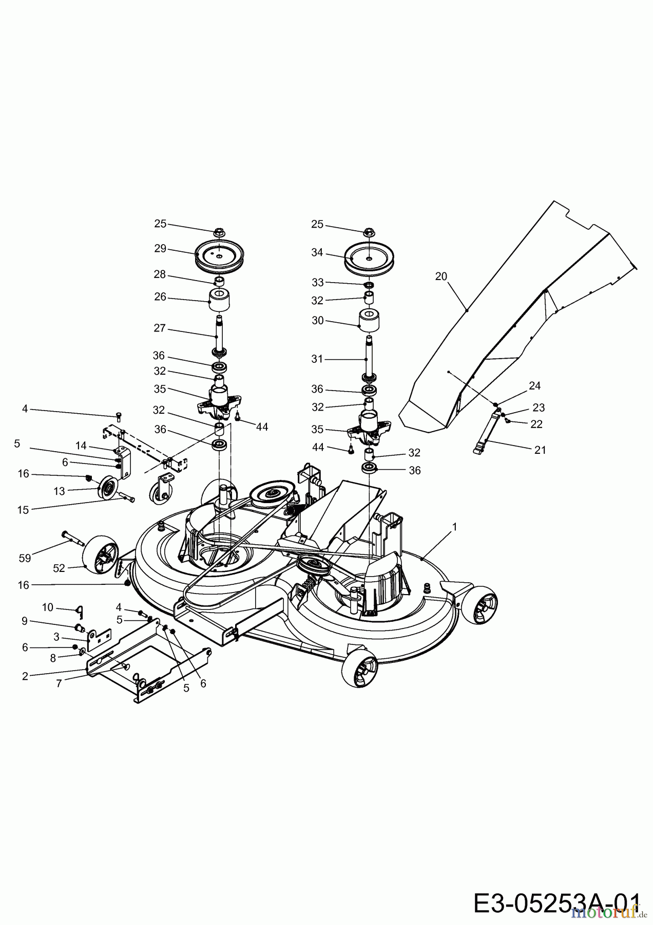 MTD Zubehör Zubehör Kompakttraktoren Mähwerke für CC 2000 RD Serie (Mähwerk 41