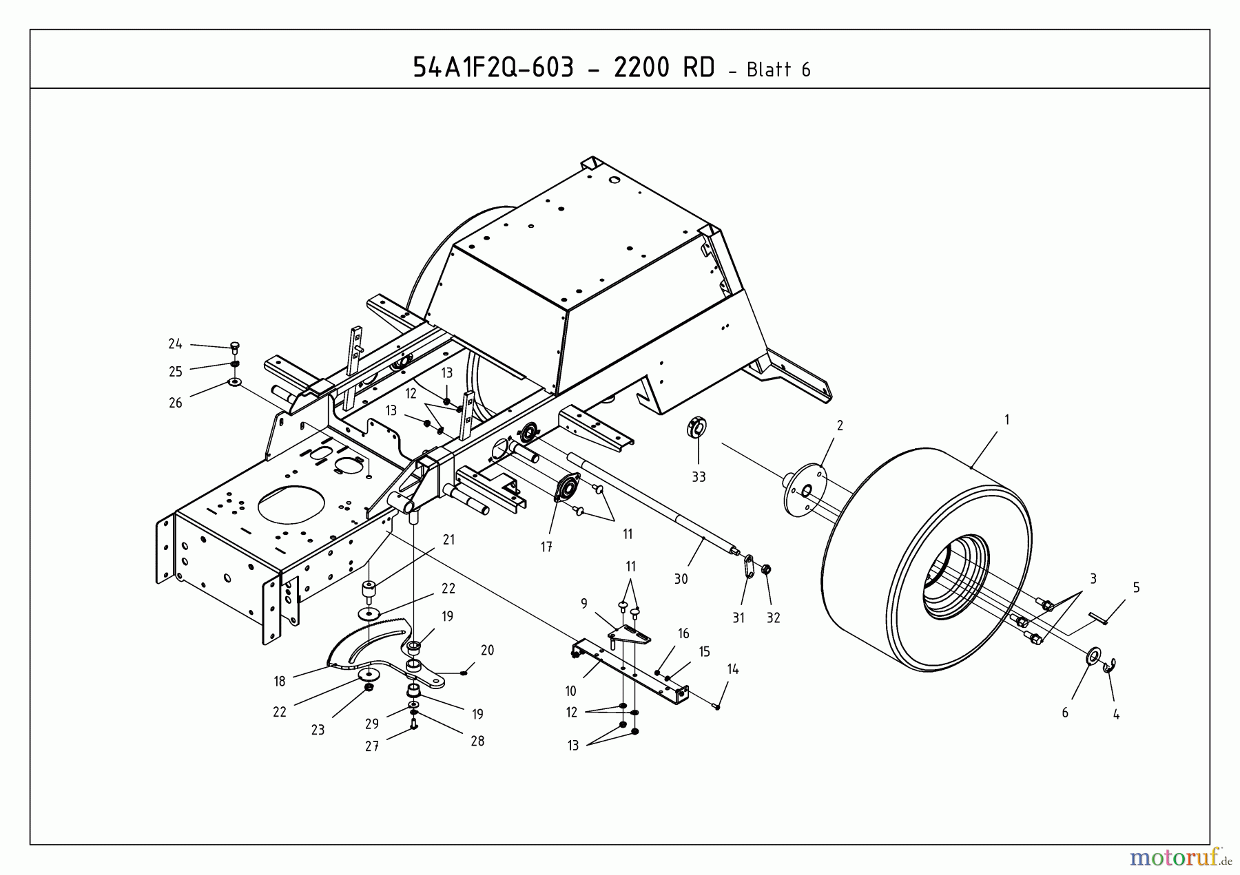 Cub Cadet Kompakttraktoren CC 2200 RD 2 WD 54A1F2Q-603 (2009) Lenkung, Räder hinten