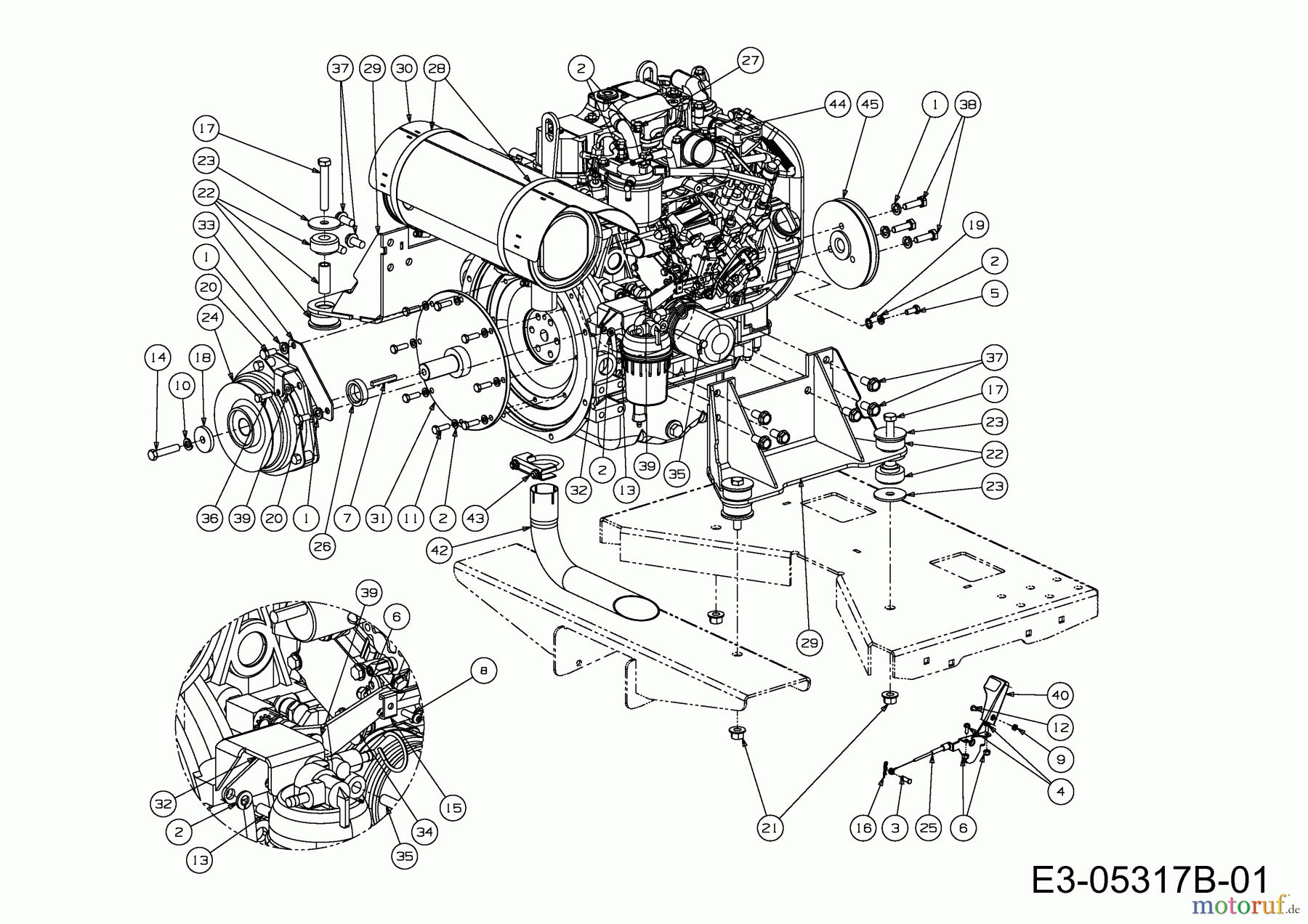 Cub Cadet Zero Turn Tank S 53AY8DU6603 (2010) Motor, Motorzubehör
