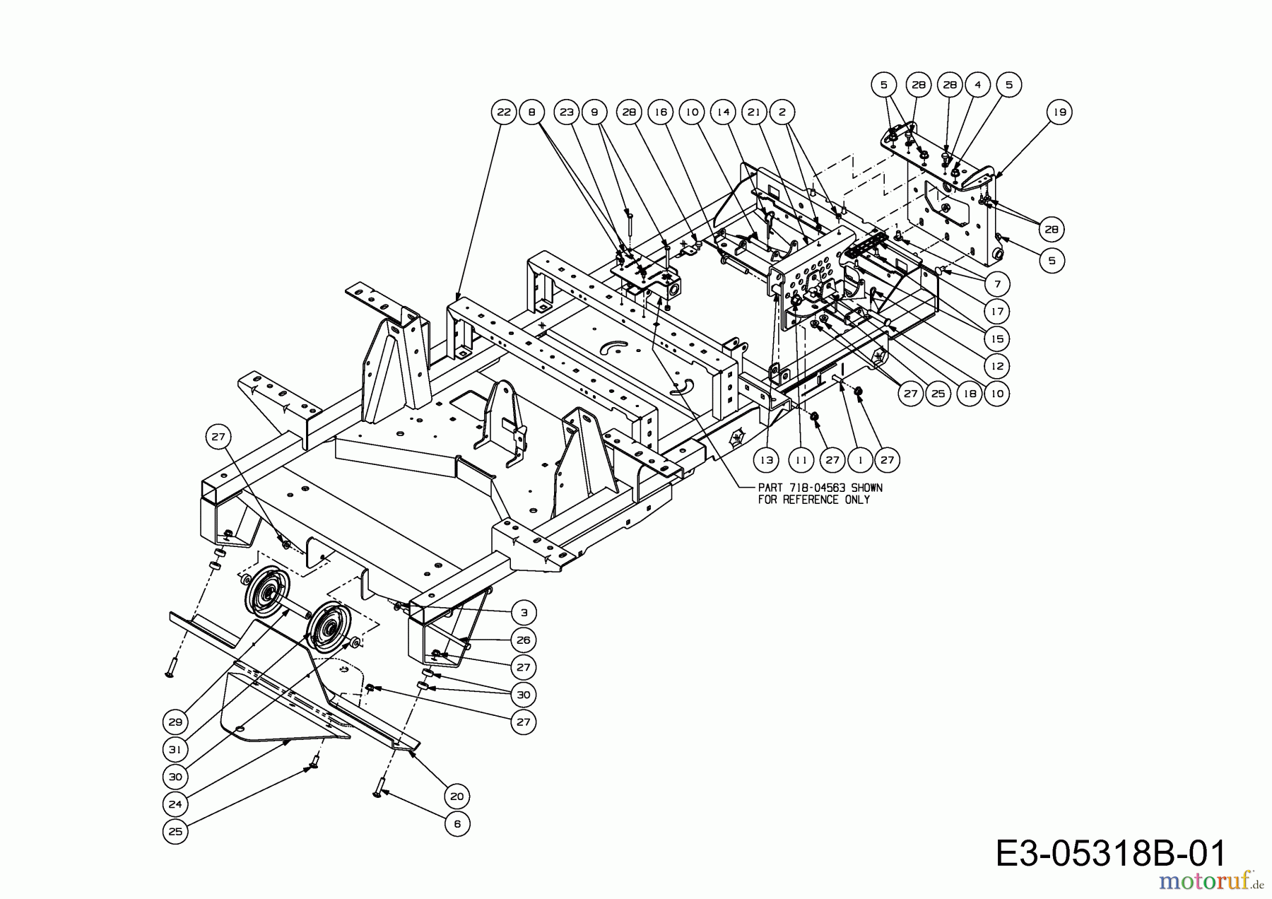 Cub Cadet Zero Turn Tank S 53AY8DU6603 (2010) Rahmen
