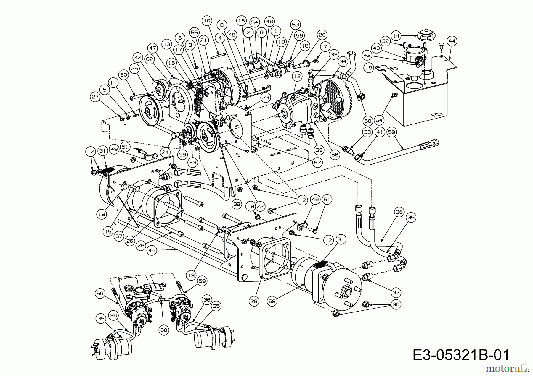 Cub Cadet Zero Turn Tank S 53AY8DU6603 (2010) Fahrantrieb