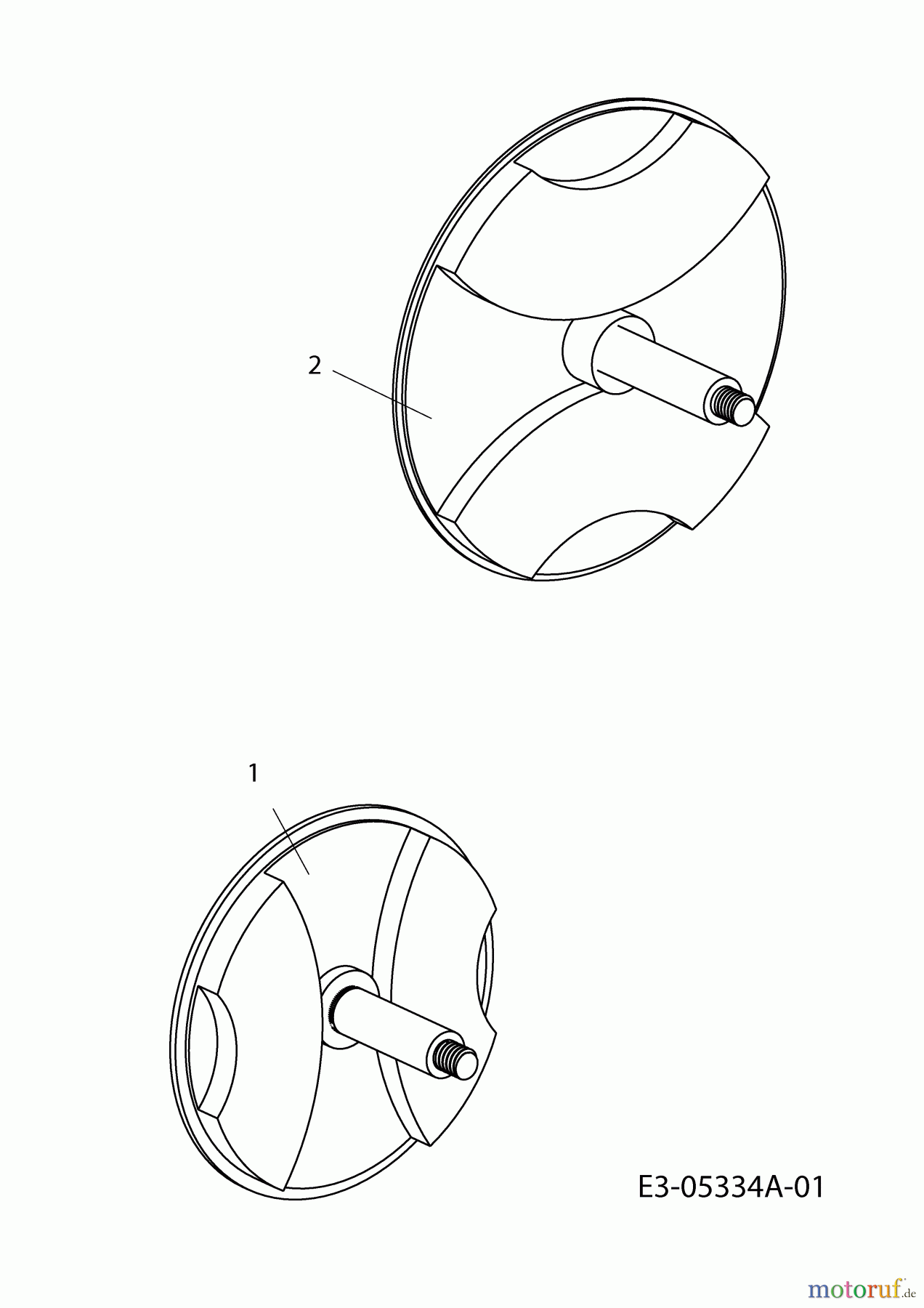Terradena Elektromäher EM 1300 18D-Z1F-651 (2010) Radkappen