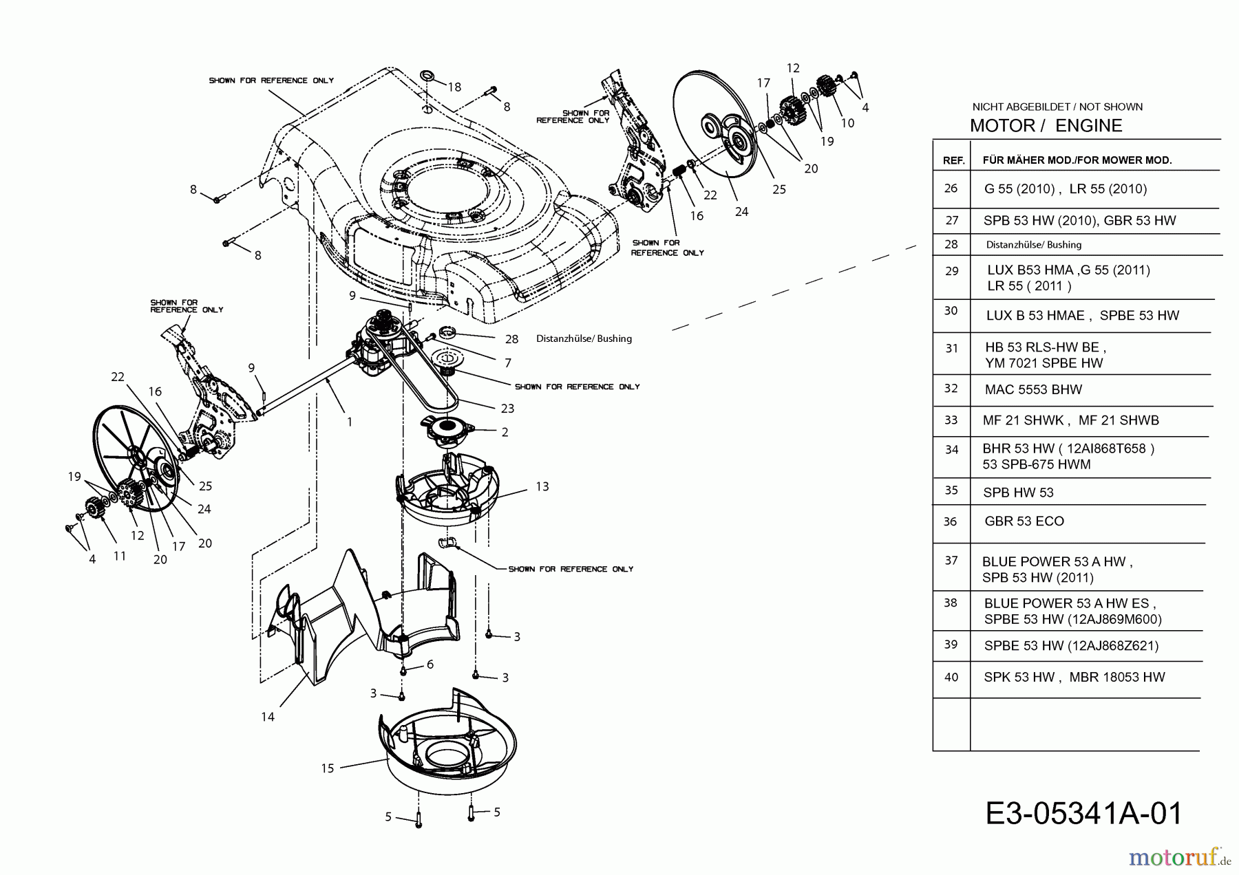 Efco Motormäher mit Antrieb LR 55 12AI868F637 (2011) Getriebe, Motor