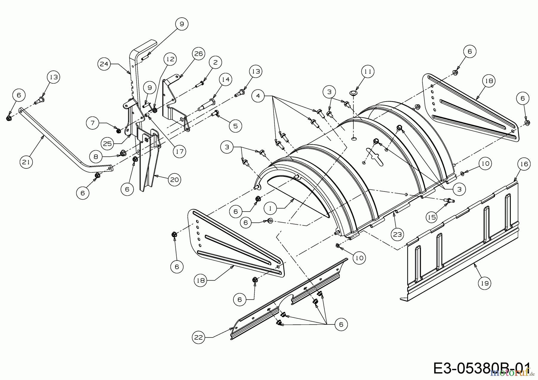 MTD Motorhacken T/405 M 21AA46M3678 (2017) Fräsgehäuse